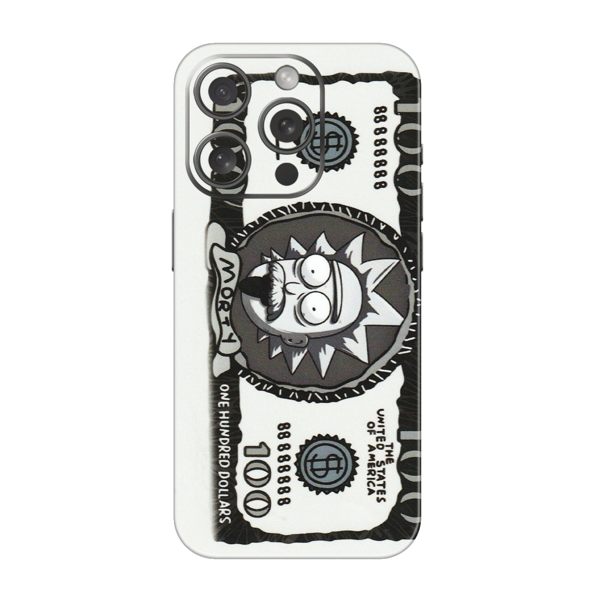 Apple iPhone Skins (All Models) - Rick And Morty Hundred Dollar Anime - Matte Finish (M-161) iPhone 15 Pro