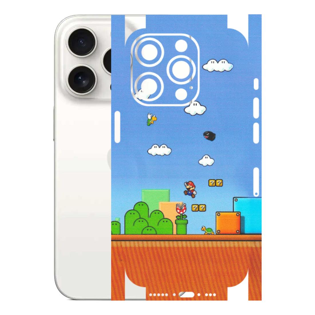 Apple iPhone Skins (All Models) - Mario Game Scene - Matte Finish (M-24) iPhone 15 Pro