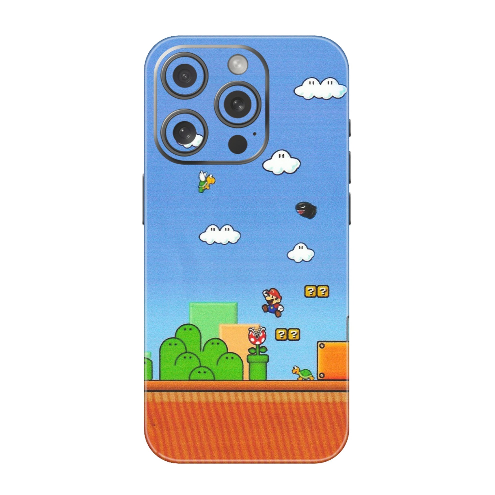 Apple iPhone Skins (All Models) - Mario Game Scene - Matte Finish (M-24) iPhone 15 Pro