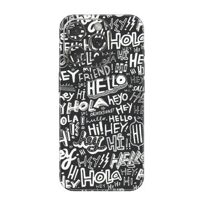 Apple iPhone Skins (All Models) - Hi Hello Doodles - Matte Finish (M-25) iPhone 15 Pro