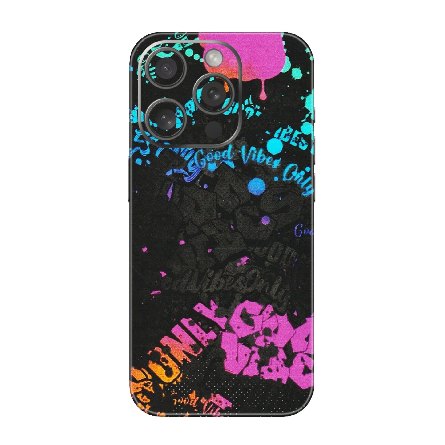 Apple iPhone Skins (All Models) - Majestic Black Vibes - Matte Finish (M-62) iPhone 15 Pro