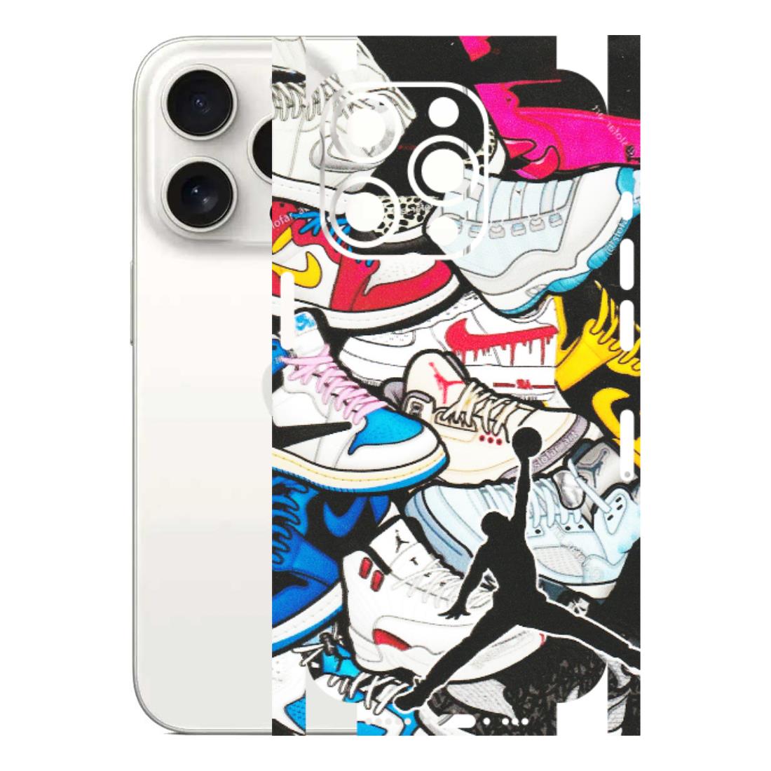 Apple iPhone Skins (All Models) - Jordan Sneakers Fan - Matte Finish (M-80) iPhone 15 Pro
