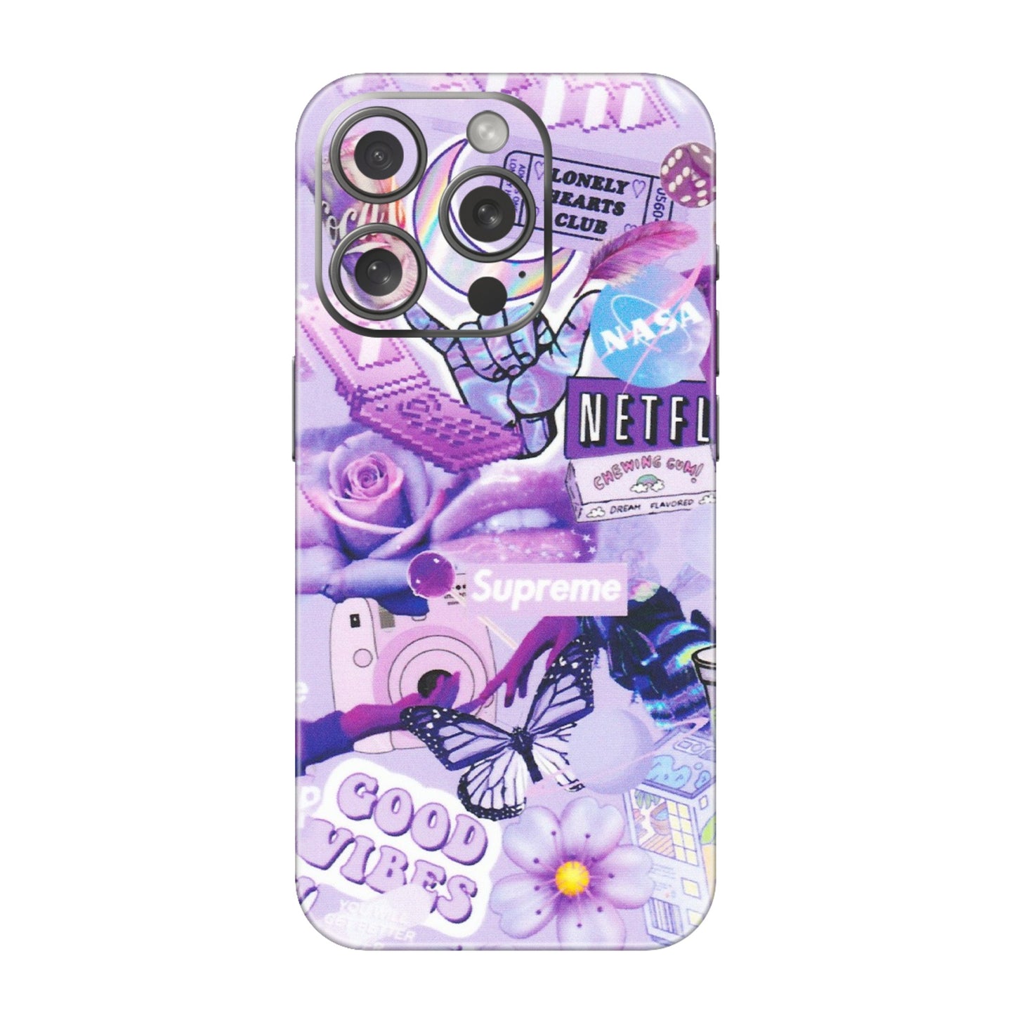 Apple iPhone Skins (All Models) - Supreme Purple Magic - Matte Finish (M-88) iPhone 15 Pro