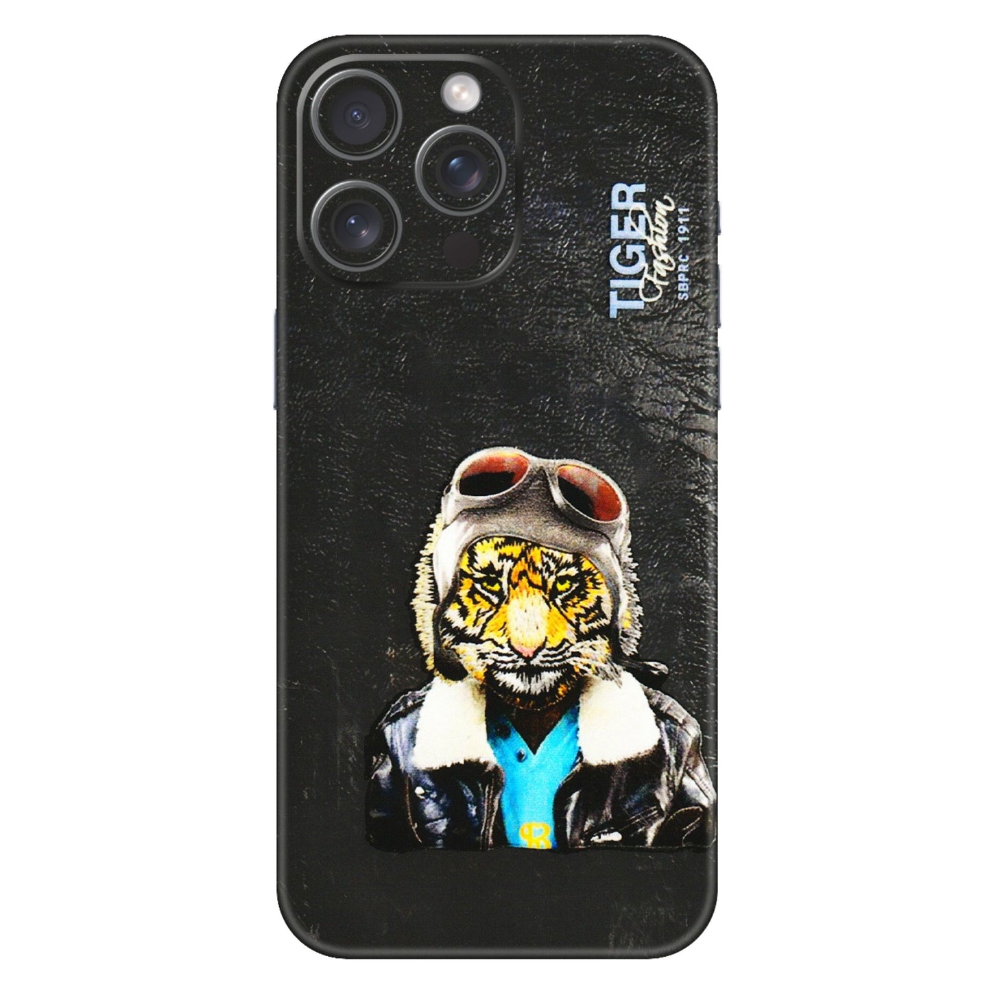 Apple iPhone Skins (All Models) - Rider Tiger - 3D Embossed Finish (L-113) iPhone 15 Pro Max