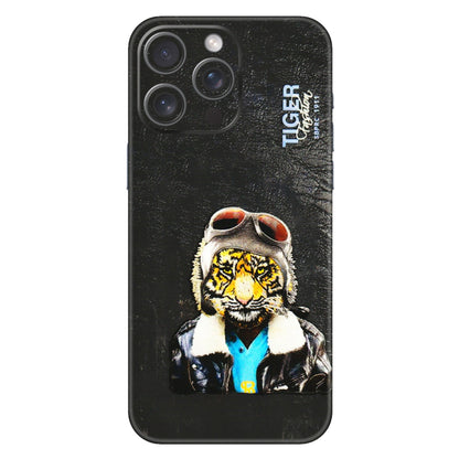 Apple iPhone Skins (All Models) - Rider Tiger - 3D Embossed Finish (L-113) iPhone 15 Pro Max