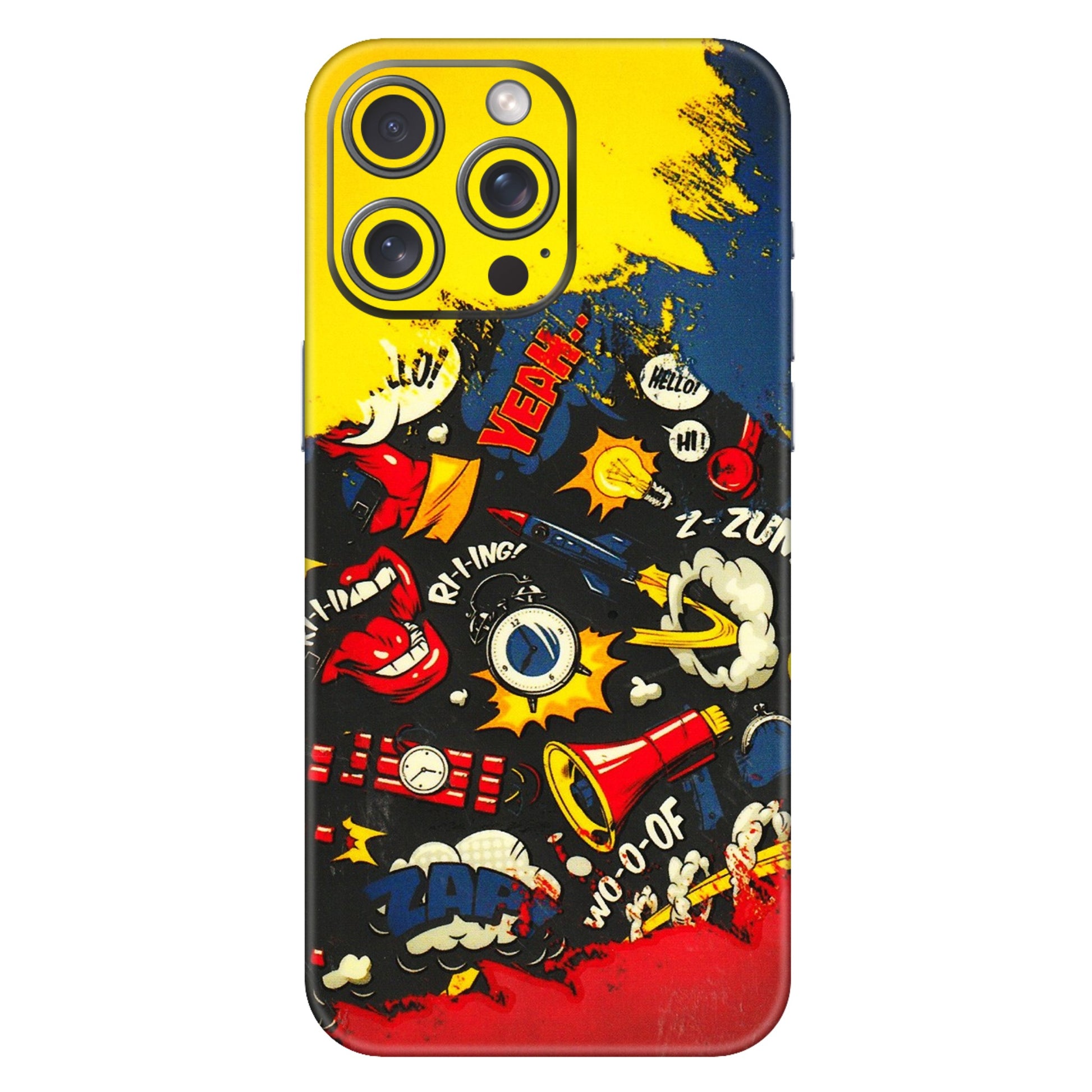 Apple iPhone Skins (All Models) - Pacific Doodle Art - 3D Embossed Finish (L-120) iPhone 15 Pro Max