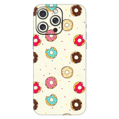 Apple iPhone Skins (All Models) - Mini Donuts Doodle Art - 3D Embossed Finish (L-122) iPhone 15 Pro Max