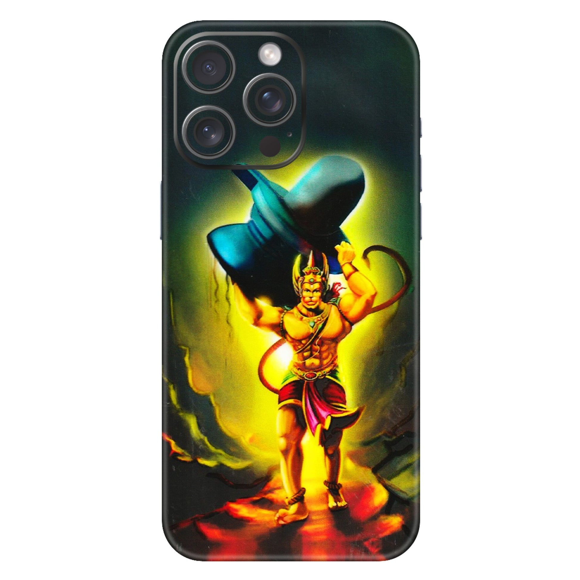 Apple iPhone Skins (All Models) - Hanuman Ji - 3D Embossed Finish (L-128) iPhone 15 Pro Max
