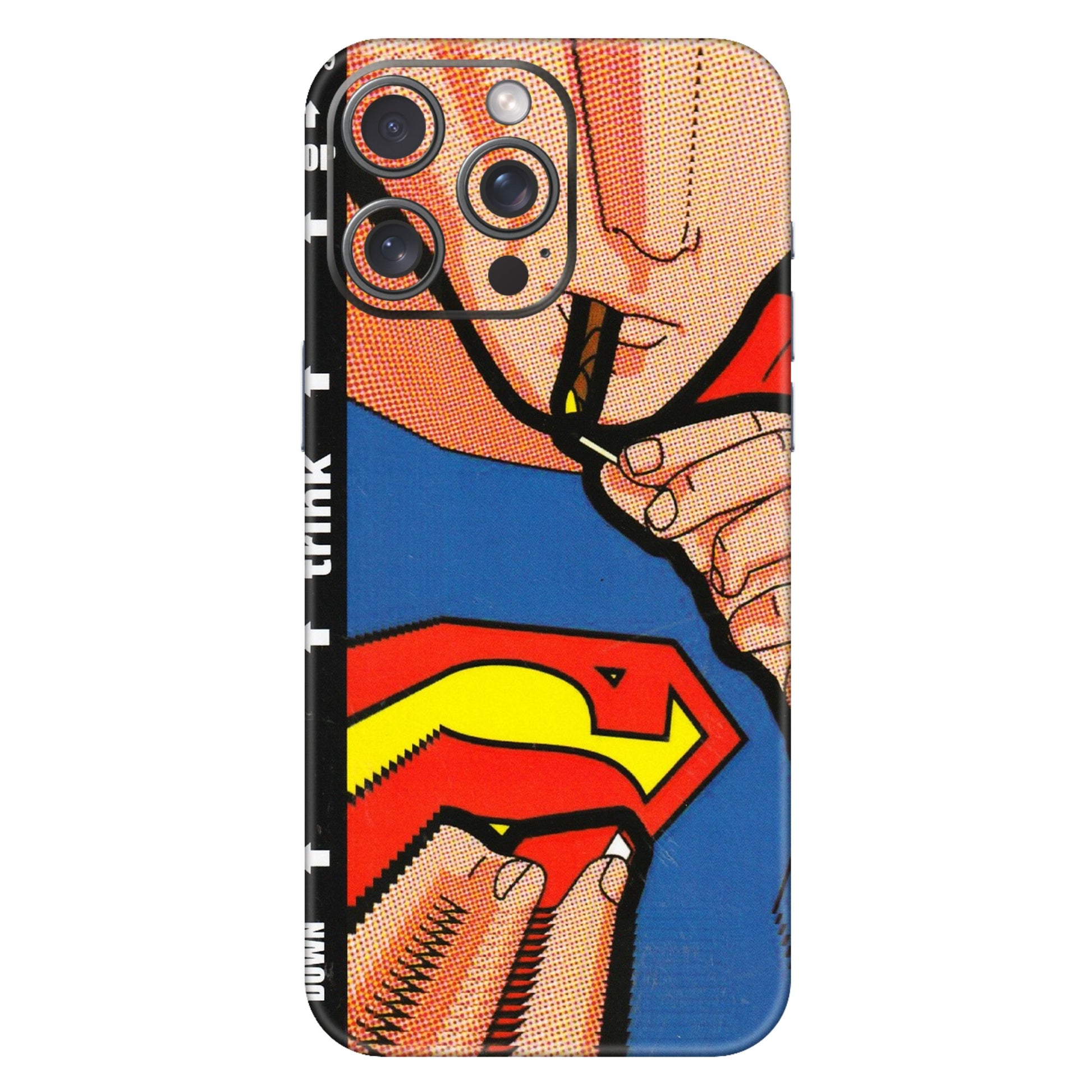 Apple iPhone Skins (All Models) - Superman Sutta - 3D Embossed Finish (L-130) iPhone 15 Pro Max