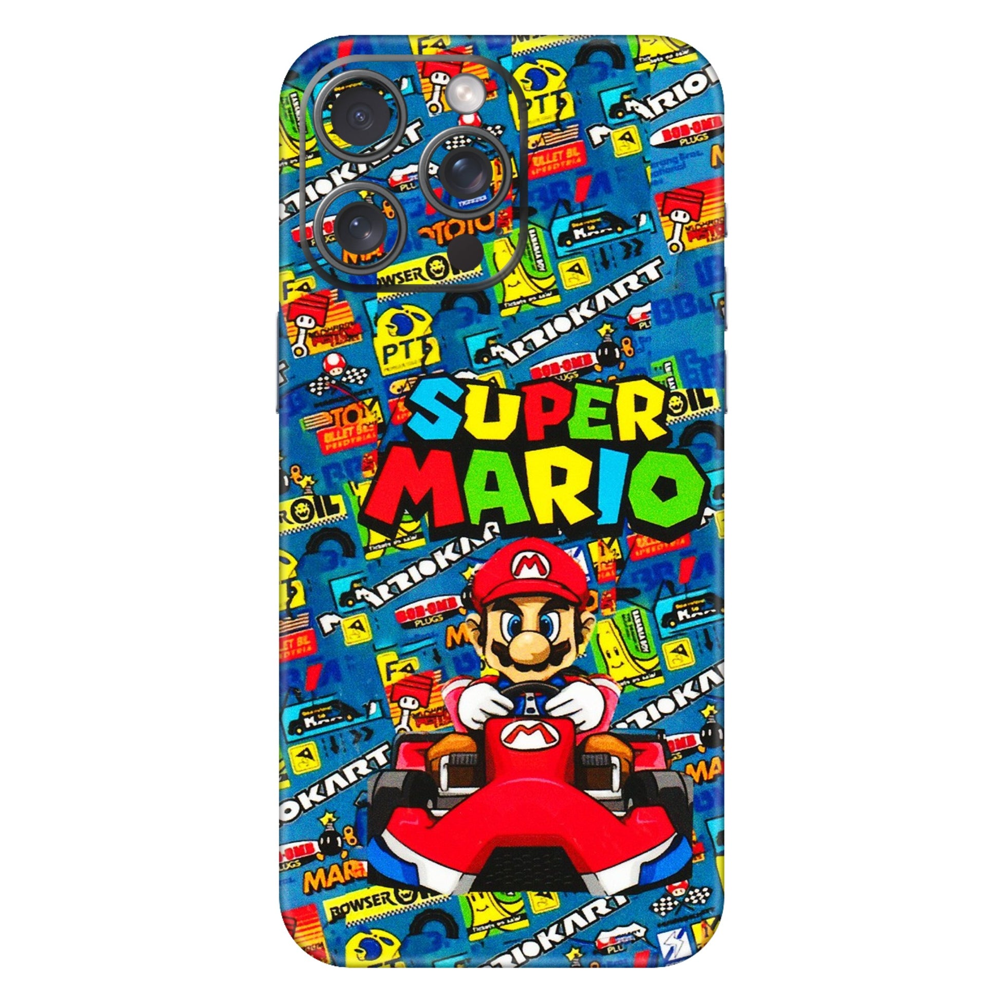 Apple iPhone Skins (All Models) - Super Mario Kart - 3D Embossed Finish (L-140) iPhone 15 Pro Max