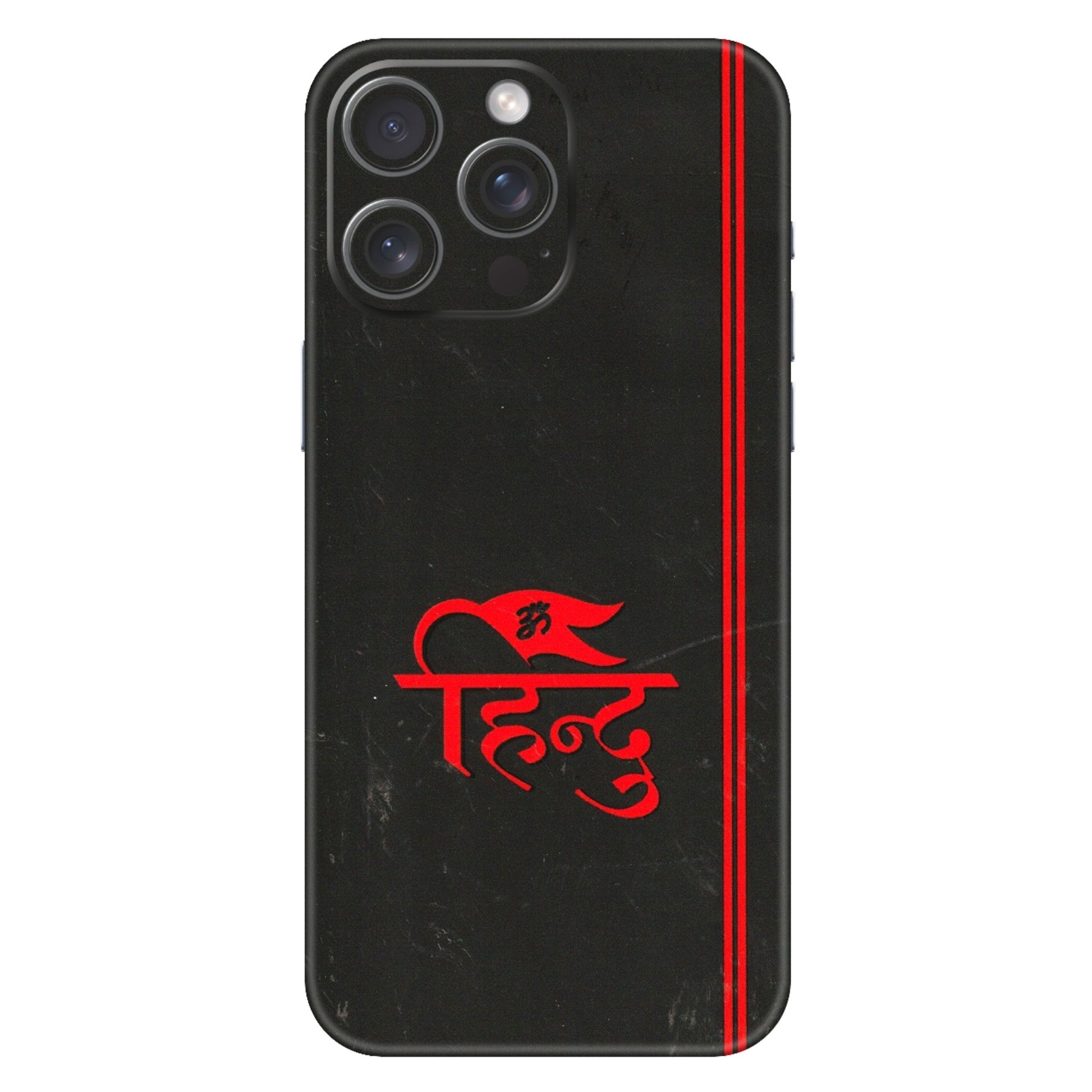 Apple iPhone Skins (All Models) - Hindu Black - 3D Embossed Finish (L-153) iPhone 15 Pro Max