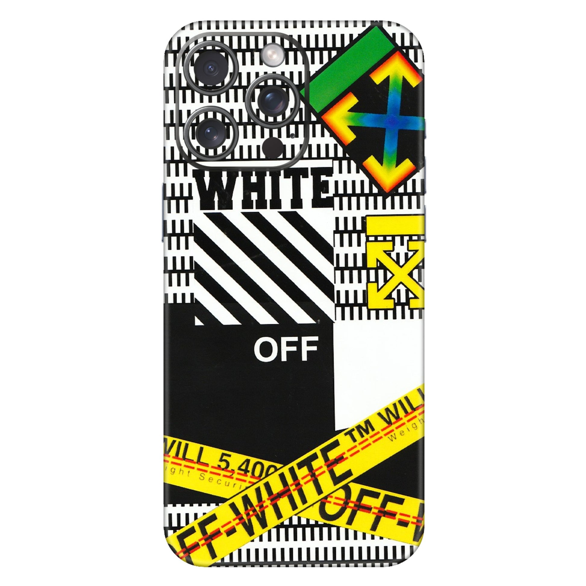 Apple iPhone Skins (All Models) - White Off Abstract - 3D Embossed Finish (L-172) iPhone 15 Pro Max