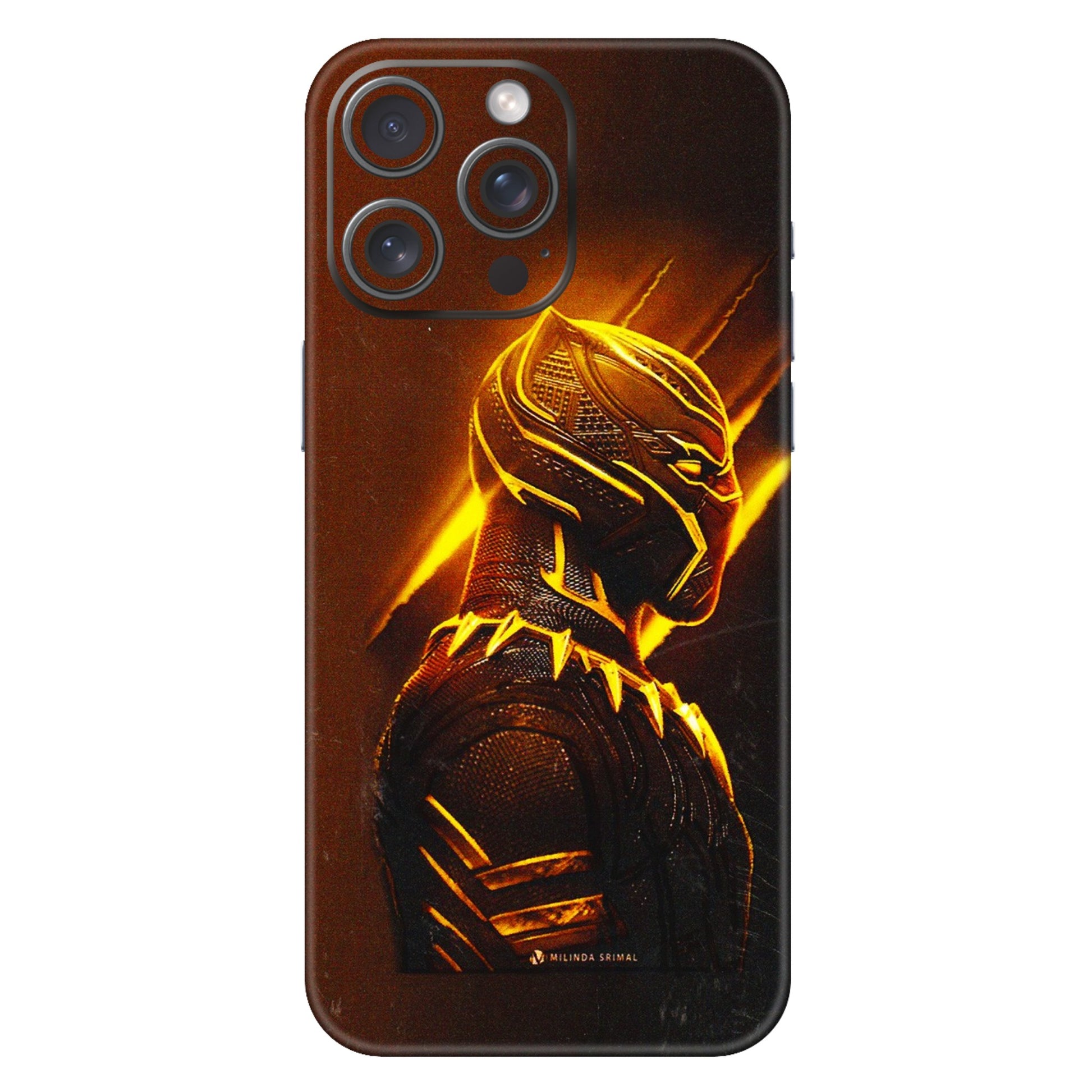 Apple iPhone Skins (All Models) - Gold Black Panther - 3D Embossed Finish (L-181) iPhone 15 Pro Max