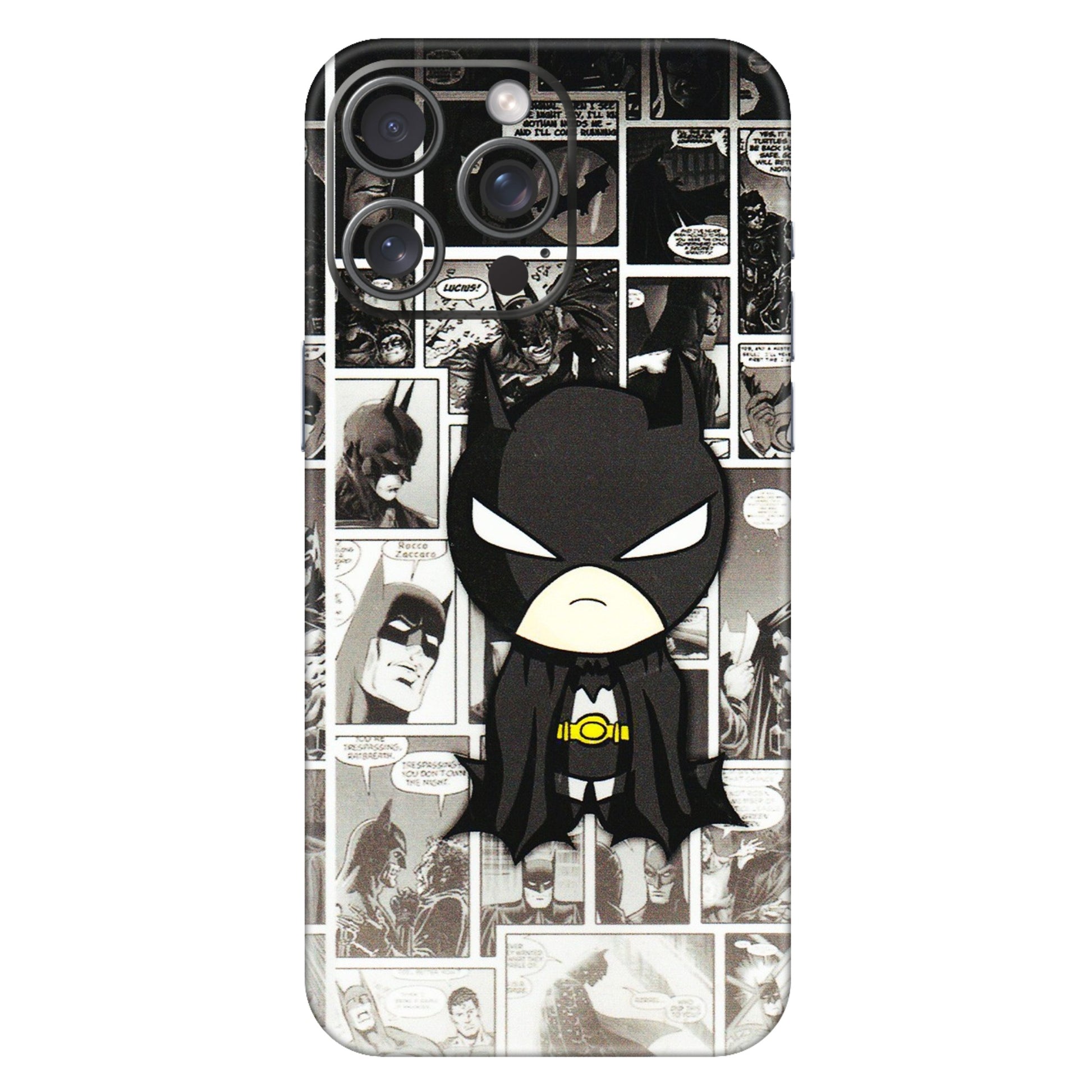 Apple iPhone Skins (All Models) - Toon Batman - 3D Embossed Finish (L-182) iPhone 15 Pro Max