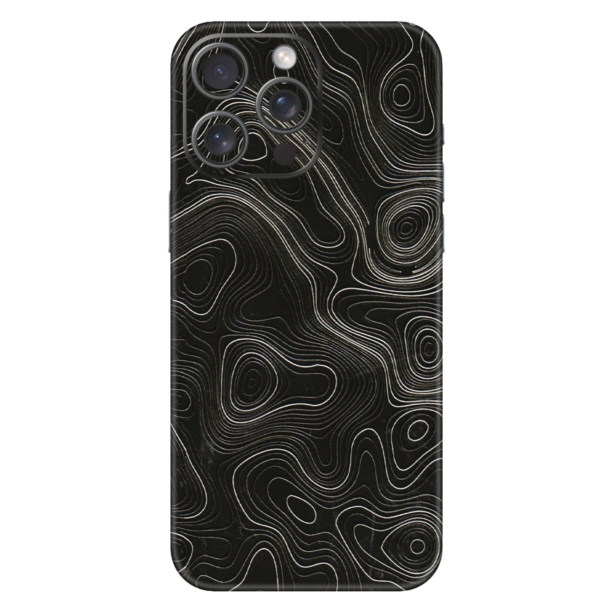 Apple iPhone Skins (All Models) - Black Swirl - 3D Embossed Finish (L-196) iPhone 15 Pro Max