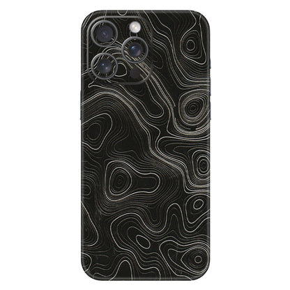 Apple iPhone Skins (All Models) - Black Swirl - 3D Embossed Finish (L-196) iPhone 15 Pro Max