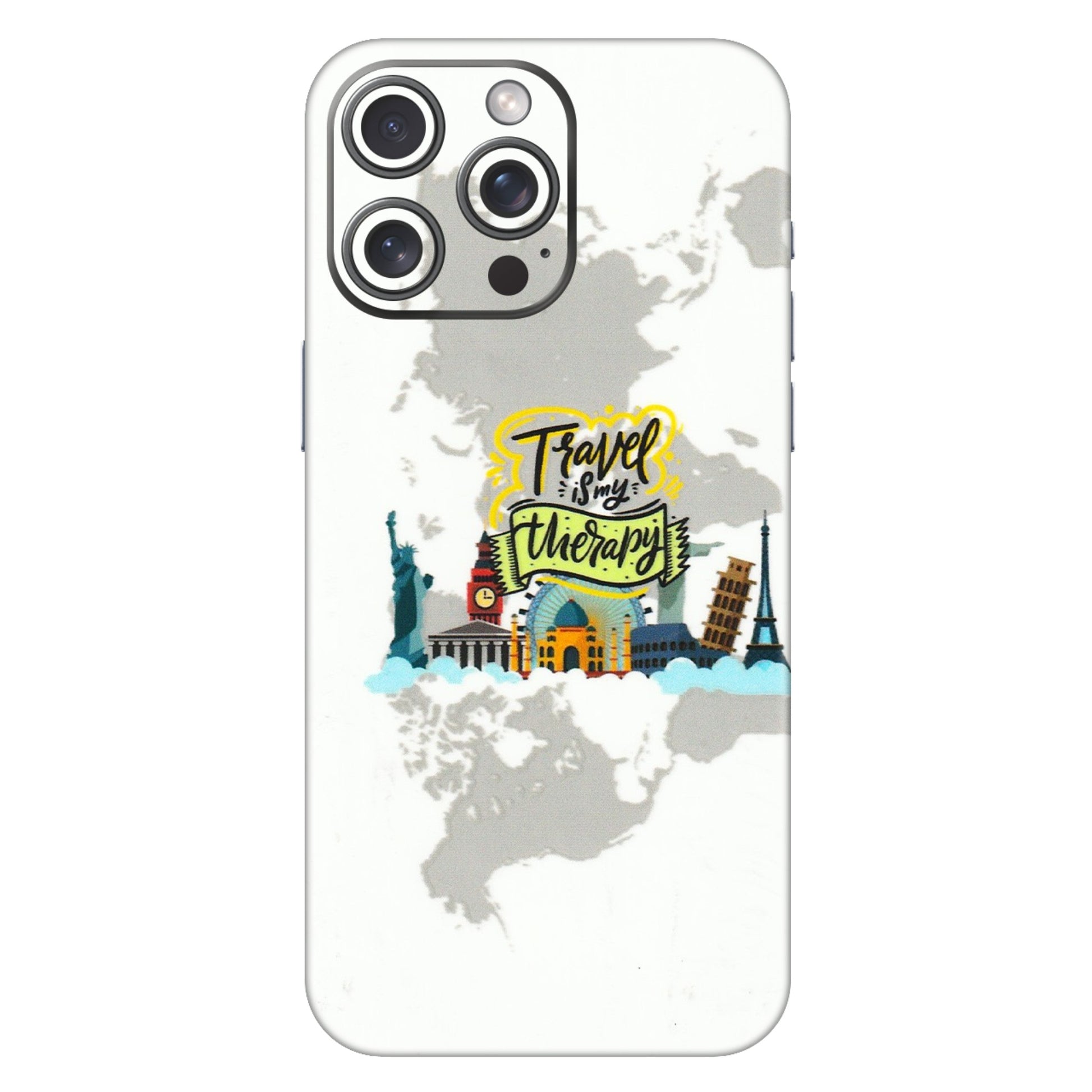 Apple iPhone Skins (All Models) - Travel Therapy - 3D Embossed Finish (L-199) iPhone 15 Pro Max