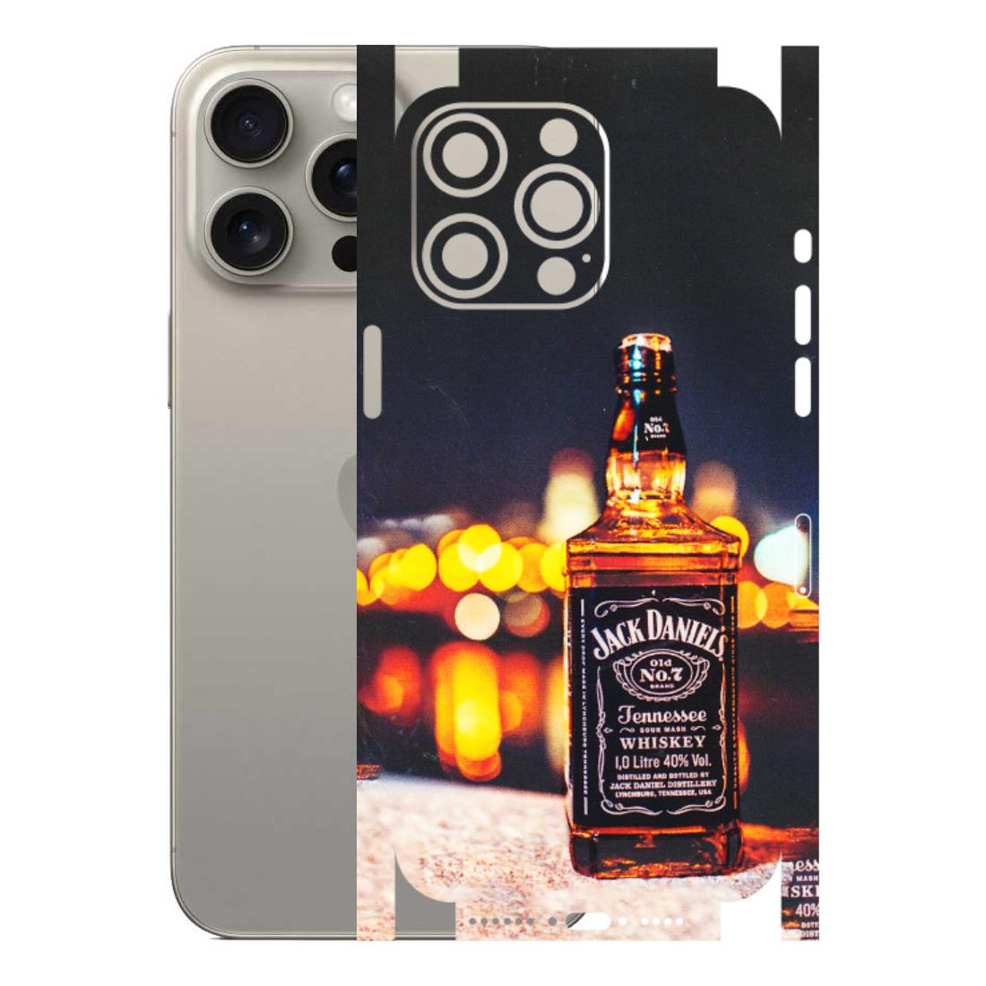 Apple iPhone Skins (All Models) - JD Whiskey Bottle - 3D Embossed Finish (L-20) iPhone 15 Pro Max