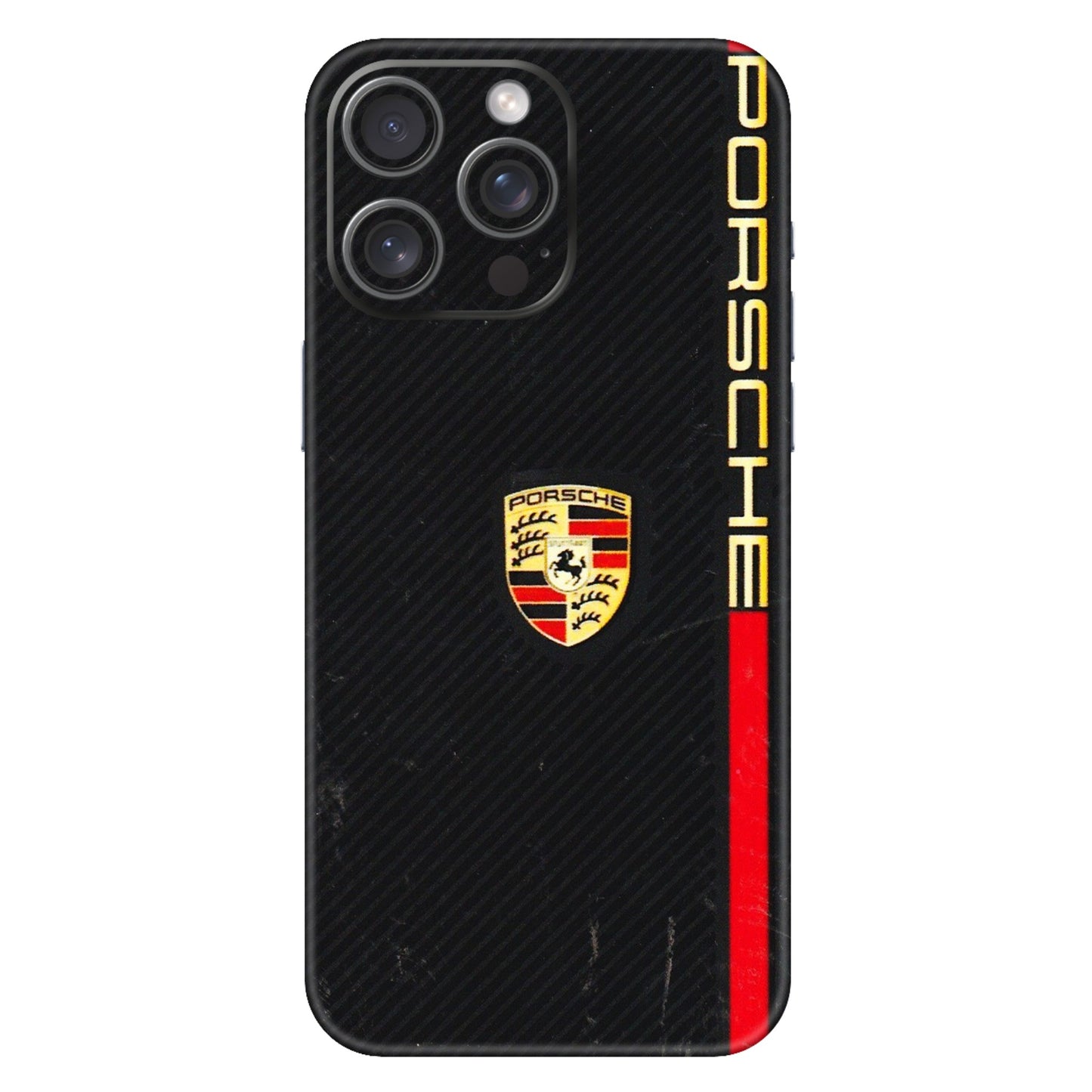 Apple iPhone Skins (All Models) - Premium Porsche - 3D Embossed Finish (L-225) iPhone 15 Pro Max