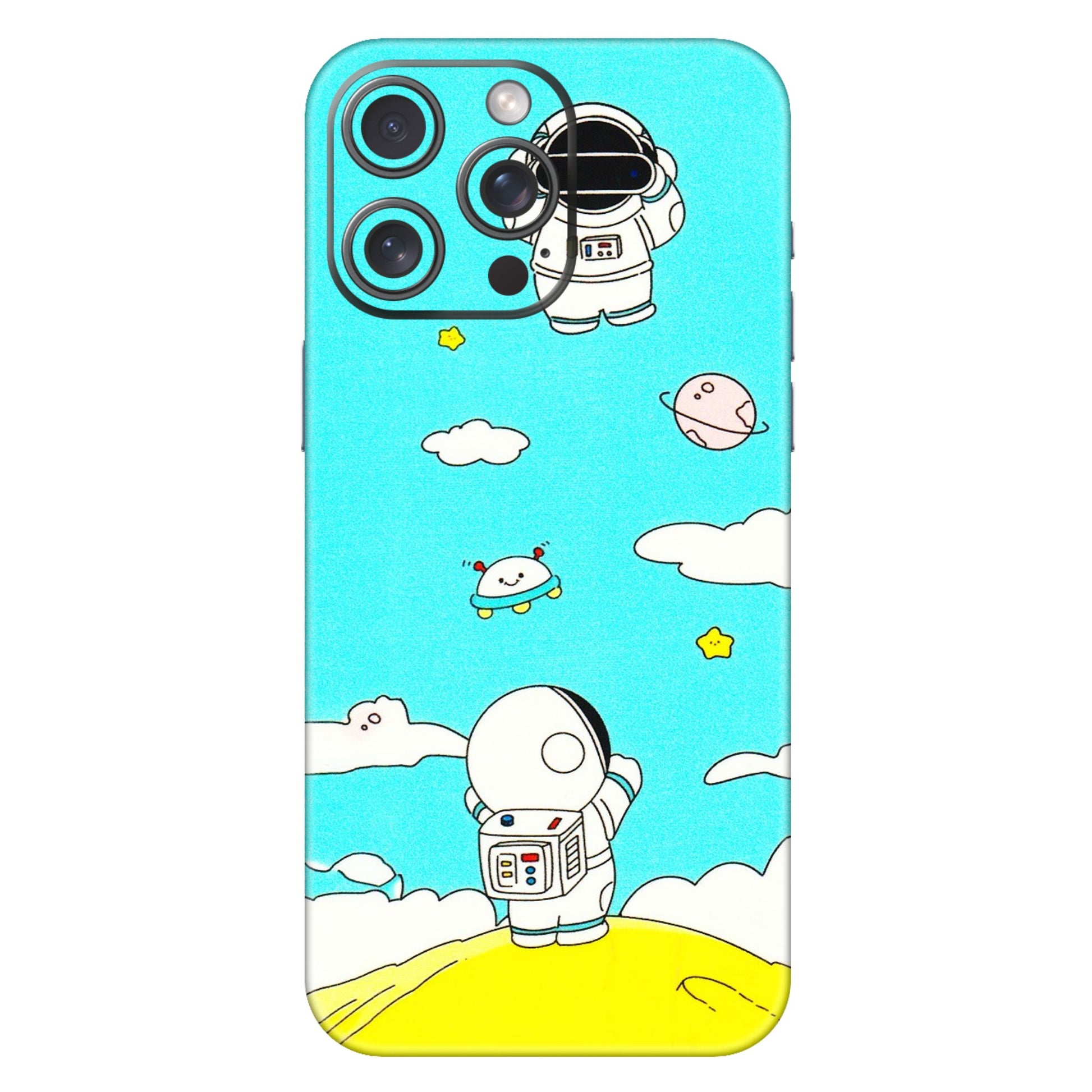Apple iPhone Skins (All Models) - Blue Skies Astro Float - 3D Embossed Finish (L-230) iPhone 15 Pro Max