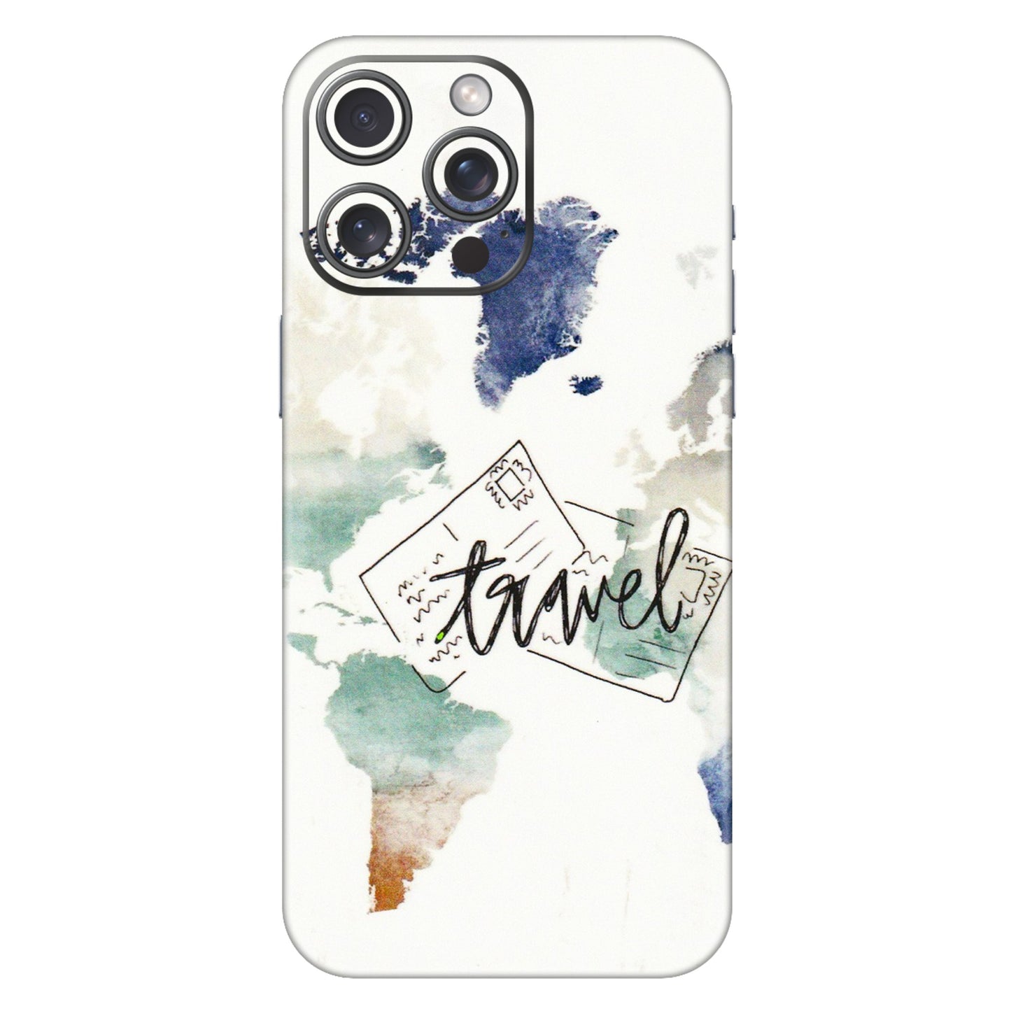 Apple iPhone Skins (All Models) - Travel The World - 3D Embossed Finish (L-232) iPhone 15 Pro Max