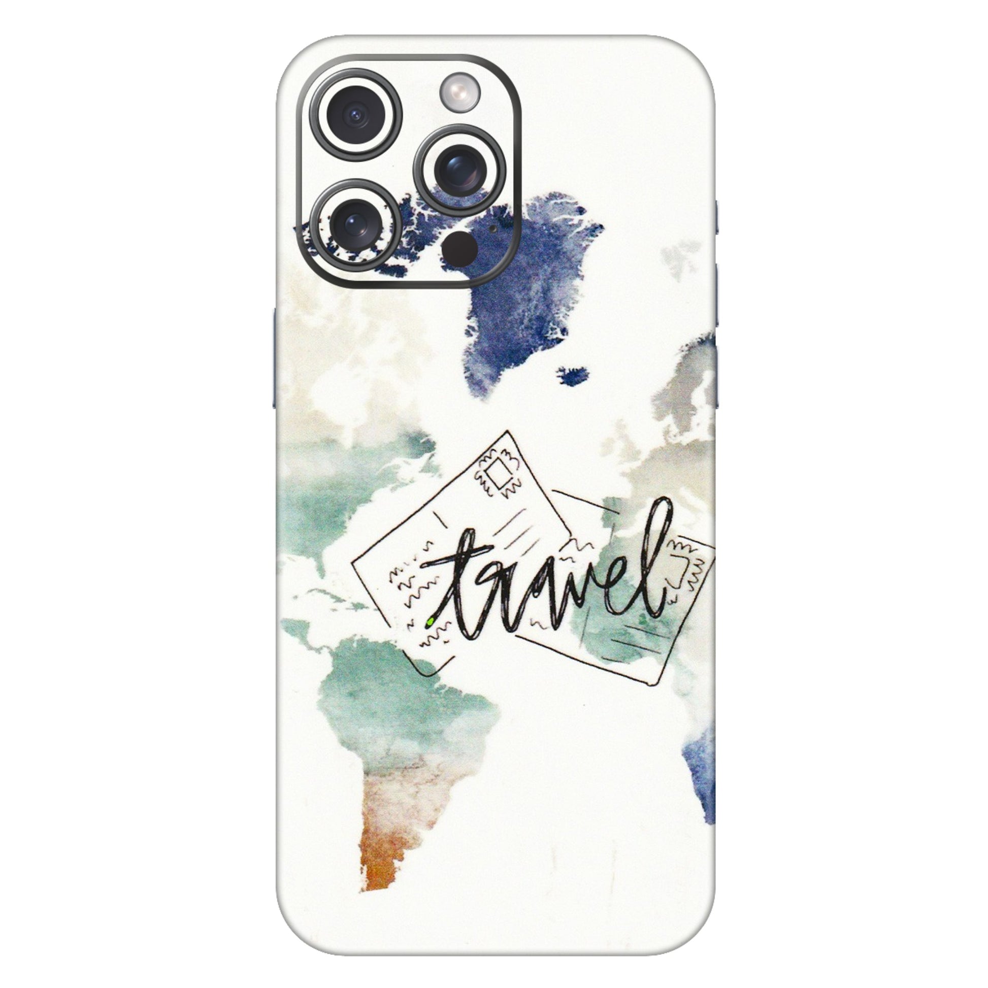 Apple iPhone Skins (All Models) - Travel The World - 3D Embossed Finish (L-232) iPhone 15 Pro Max