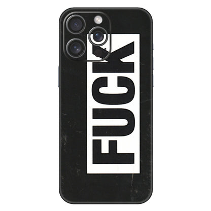 Apple iPhone Skins (All Models) - The F Word - 3D Embossed Finish (L-255) iPhone 15 Pro Max