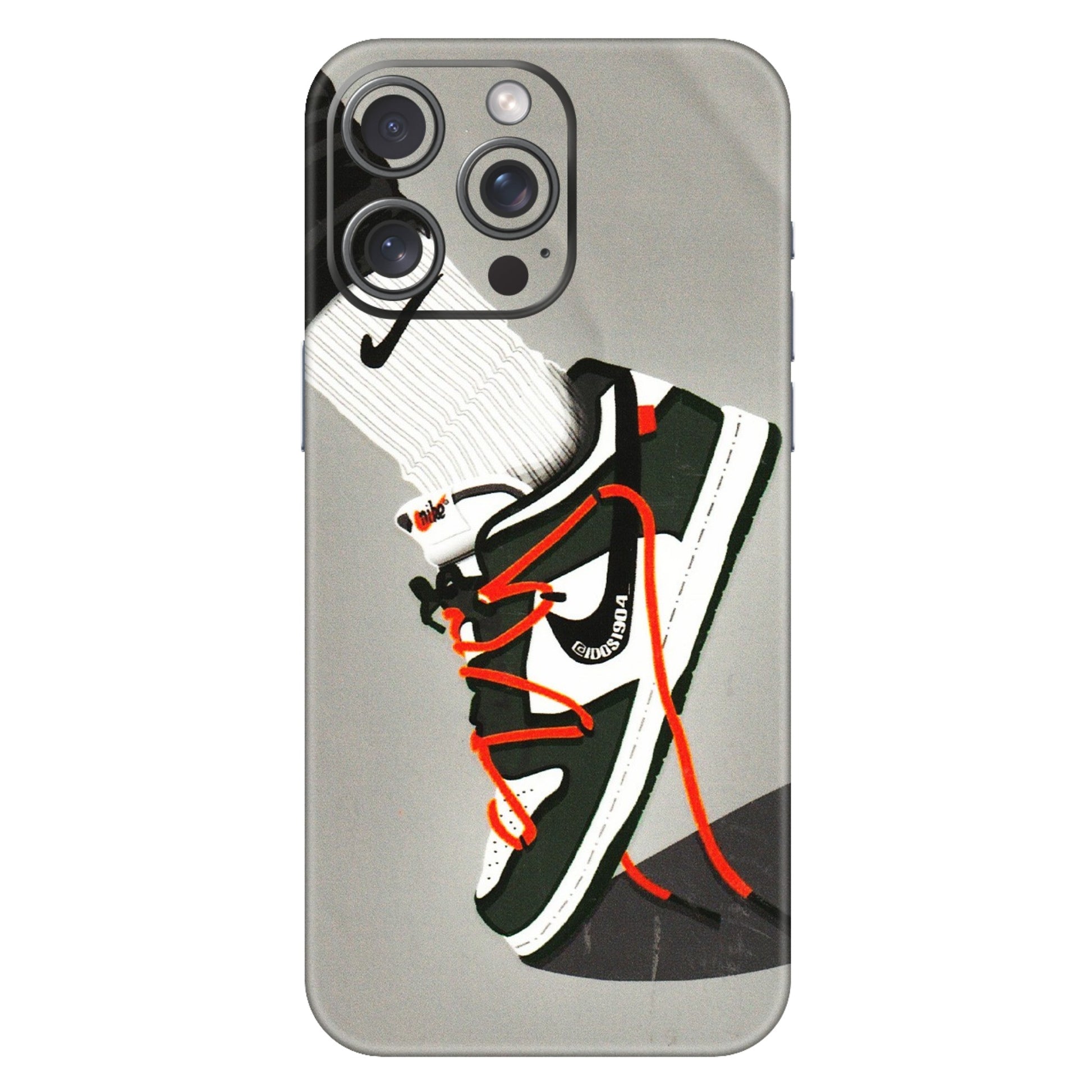 Apple iPhone Skins (All Models) - New Grey Sneaker - 3D Embossed Finish (L-261) iPhone 15 Pro Max