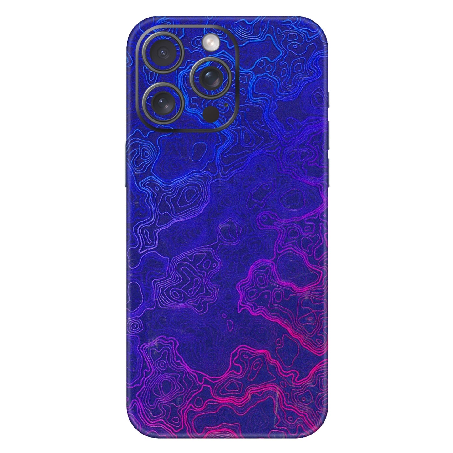 Apple iPhone Skins (All Models) - Purple Ripples Swirl - 3D Embossed Finish (L-314) iPhone 15 Pro Max