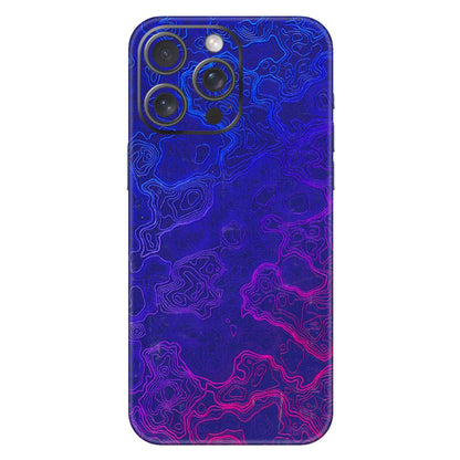 Apple iPhone Skins (All Models) - Purple Ripples Swirl - 3D Embossed Finish (L-314) iPhone 15 Pro Max