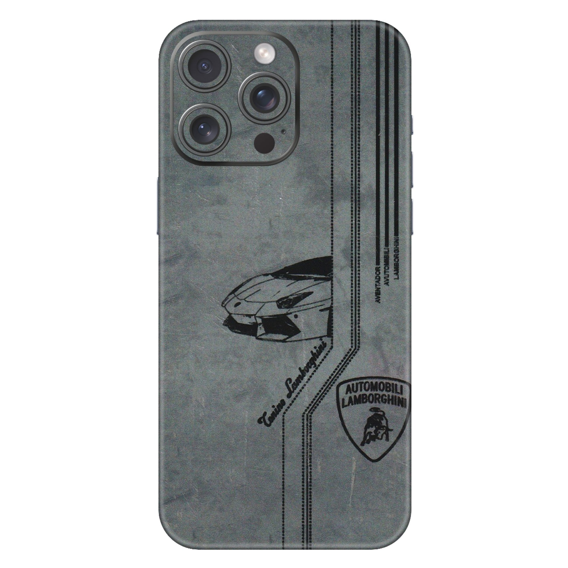 Apple iPhone Skins (All Models) - New Lamborgini Aventador - 3D Embossed Finish (L-321) iPhone 15 Pro Max