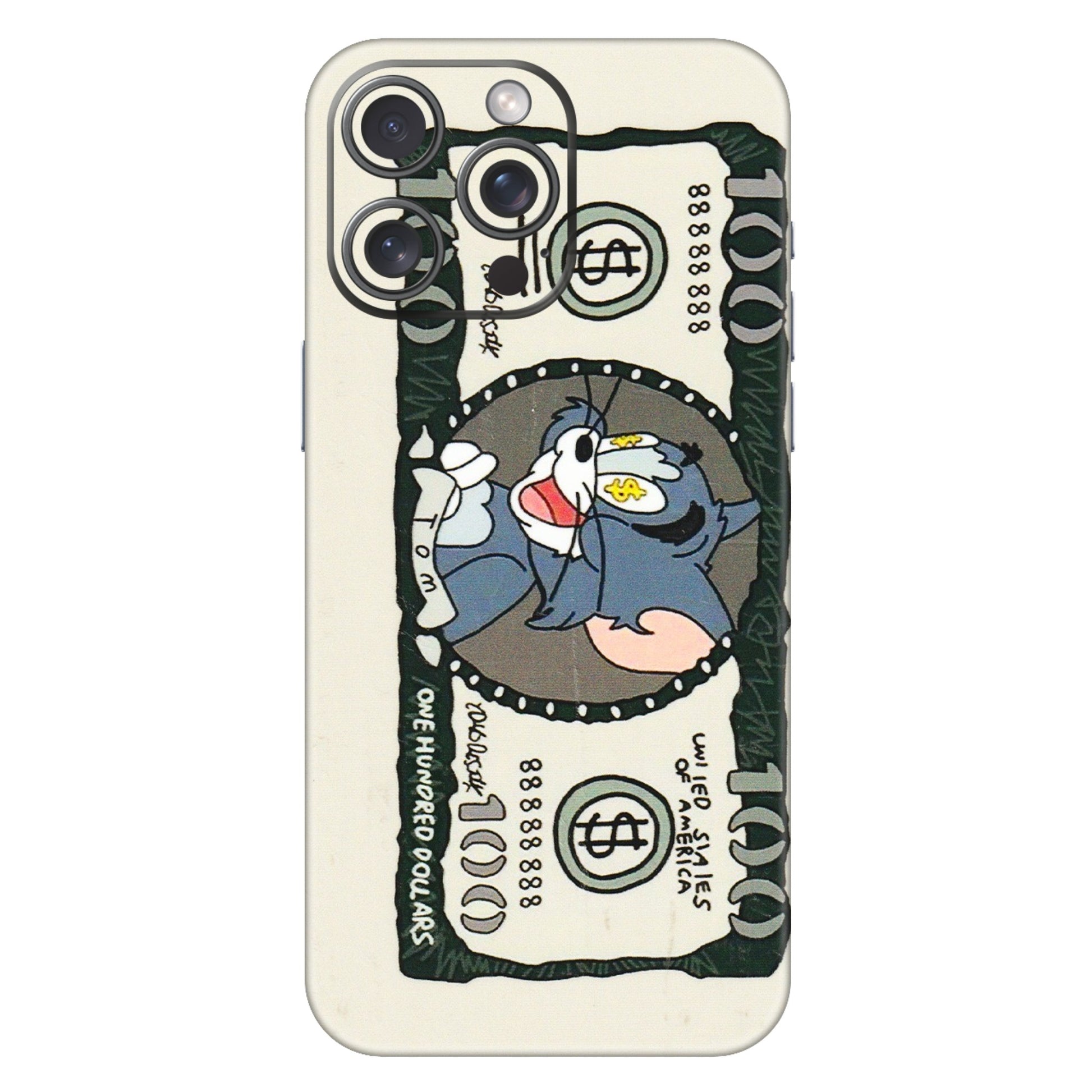 Apple iPhone Skins (All Models) - Tom Hundred Dollar - 3D Embossed Finish (L-324) iPhone 15 Pro Max