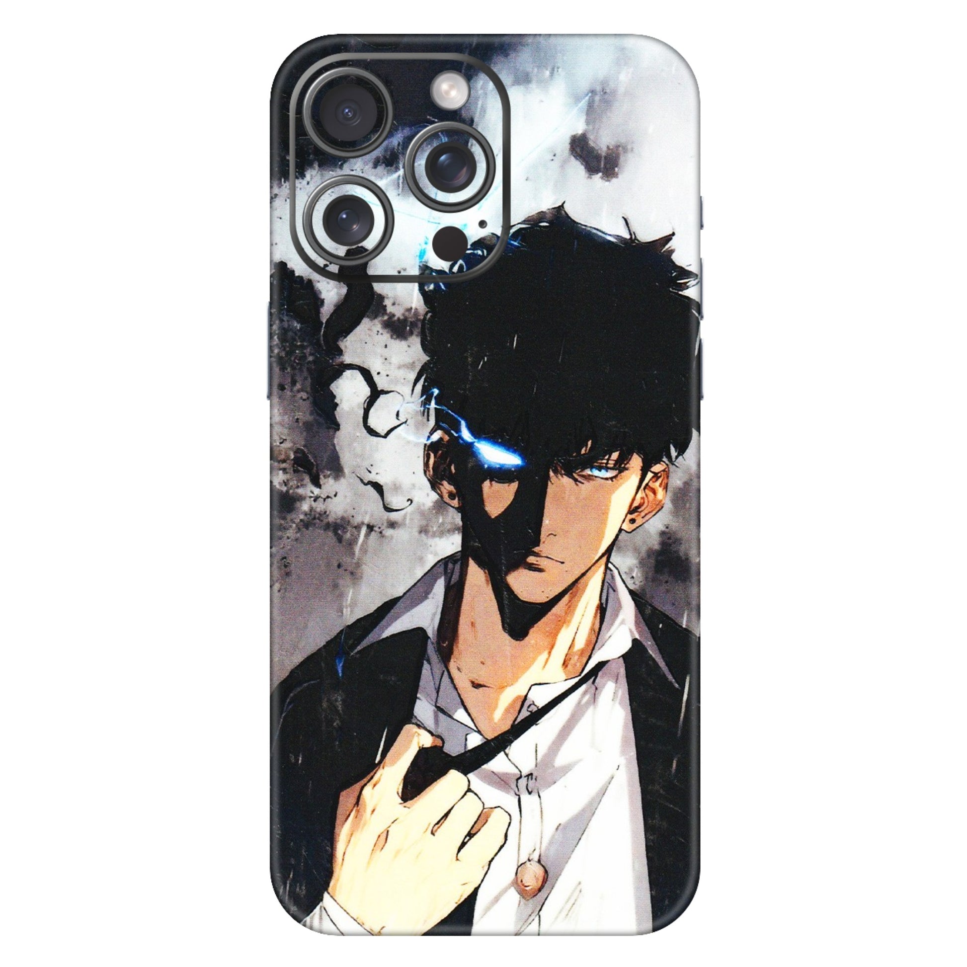 Apple iPhone Skins (All Models) - Sung Jinwoo Manhwa Anime - 3D Embossed Finish (L-328) iPhone 15 Pro Max
