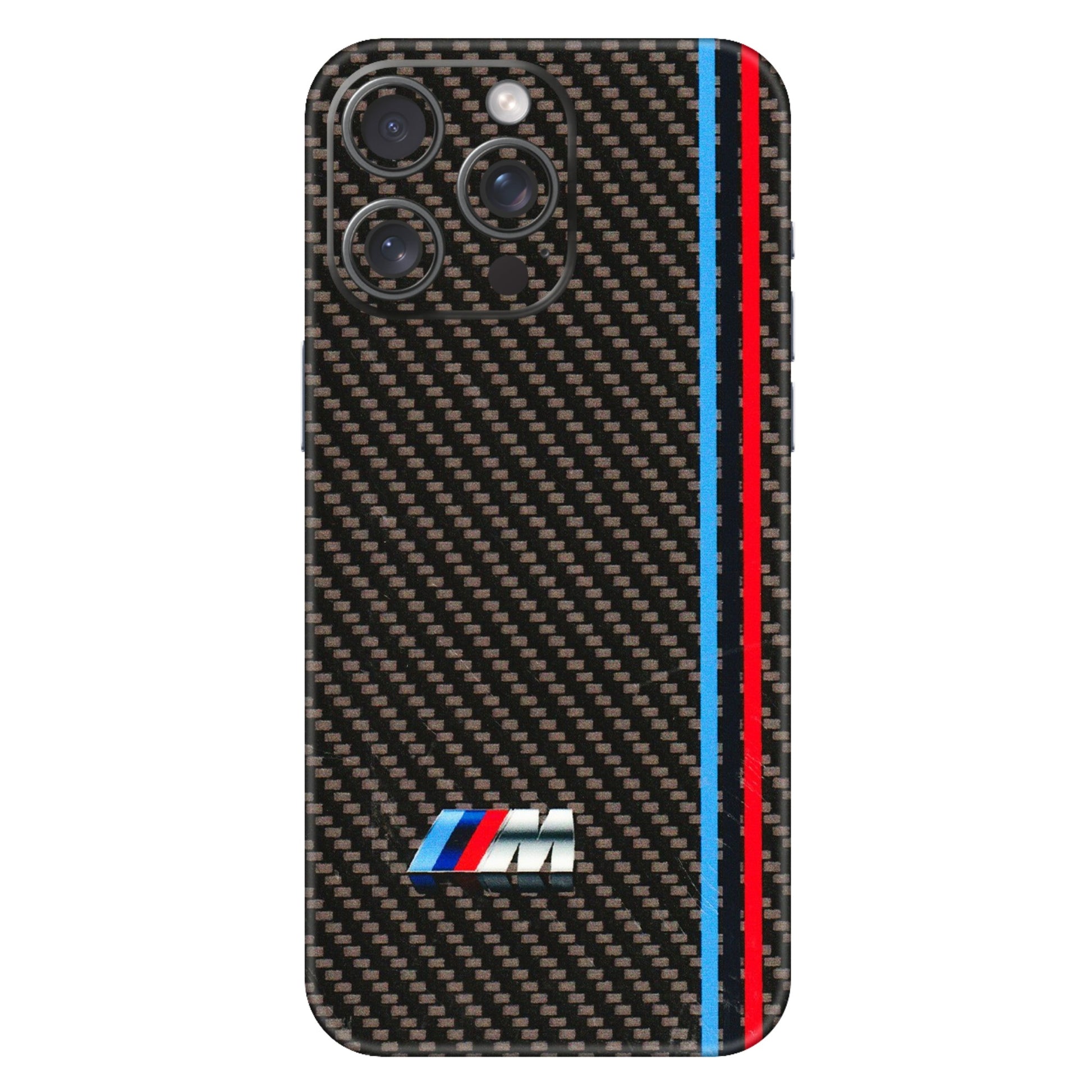 Apple iPhone Skins (All Models) - BM Carbon Fiber Feels - 3D Embossed Finish (L-38) iPhone 15 Pro Max