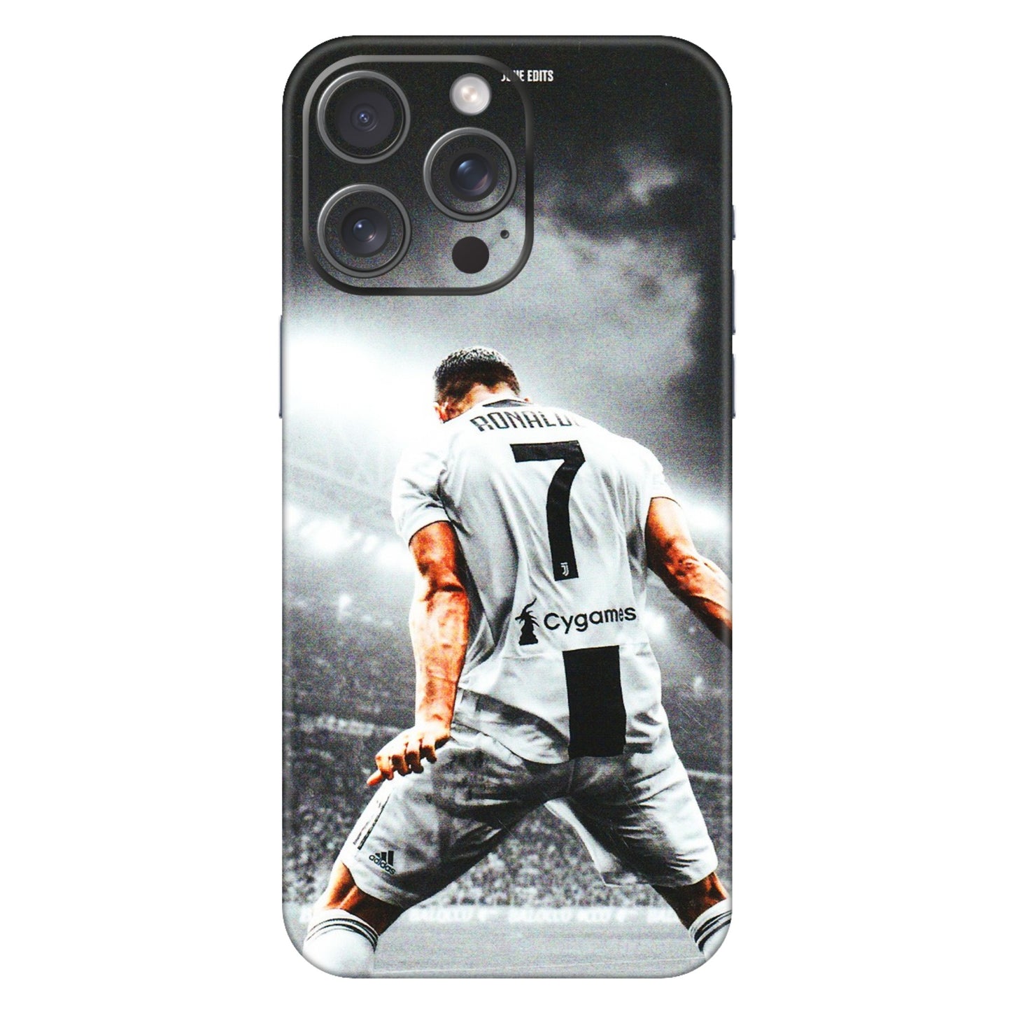 Apple iPhone Skins (All Models) - Ronaldo CR7 Crazy - 3D Embossed Finish (L-44) iPhone 15 Pro Max