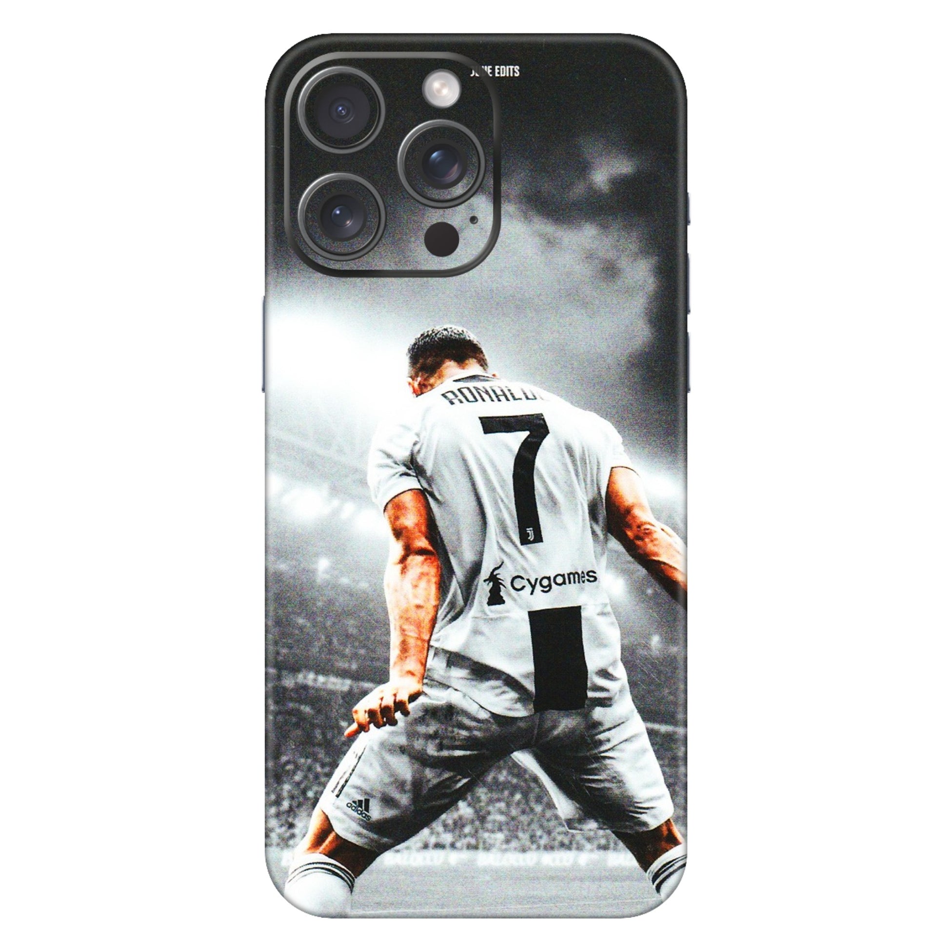 Apple iPhone Skins (All Models) - Ronaldo CR7 Crazy - 3D Embossed Finish (L-44) iPhone 15 Pro Max