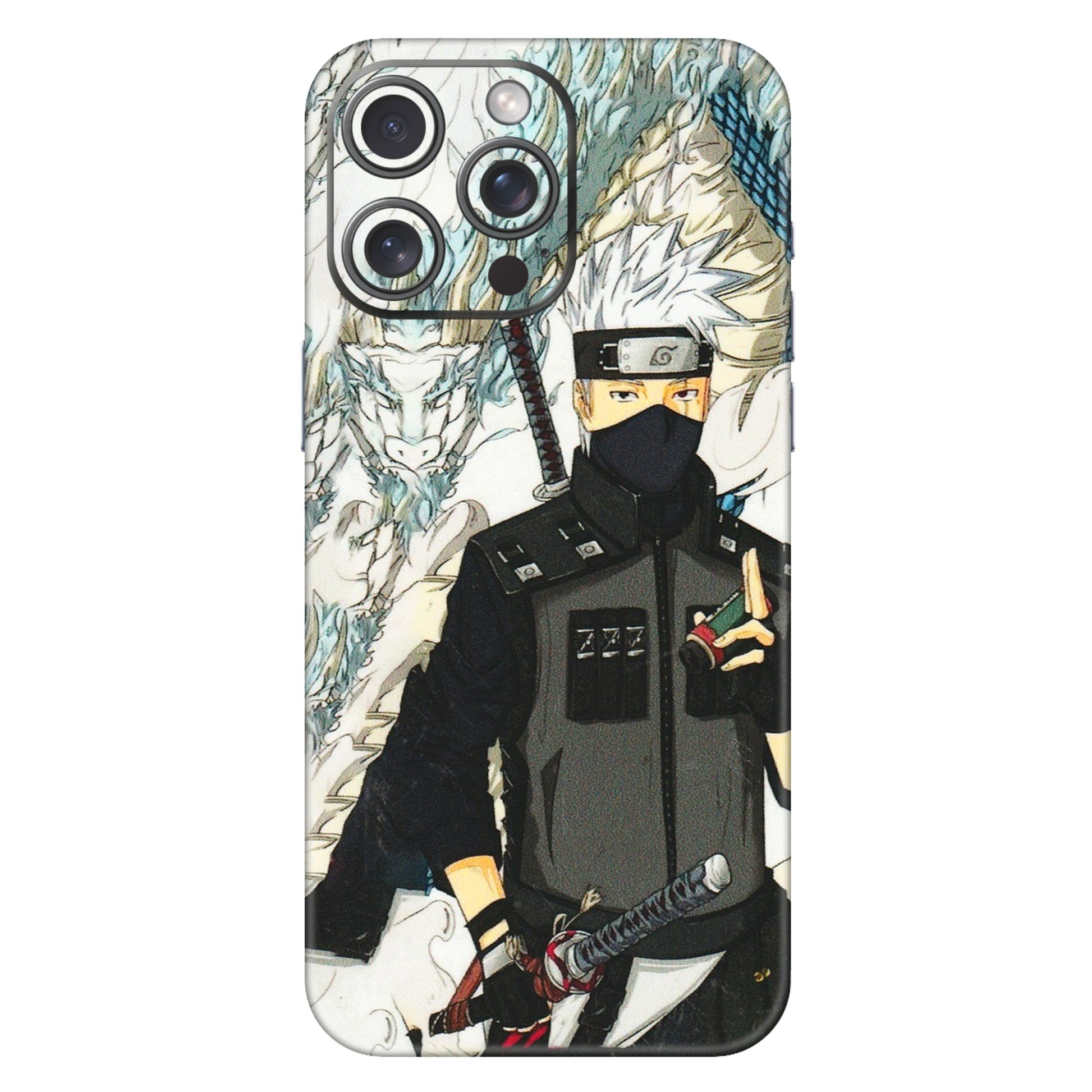 Apple iPhone Skins (All Models) - Kakashi Hatake Naruto Anime - 3D Embossed Finish (L-46) iPhone 15 Pro Max