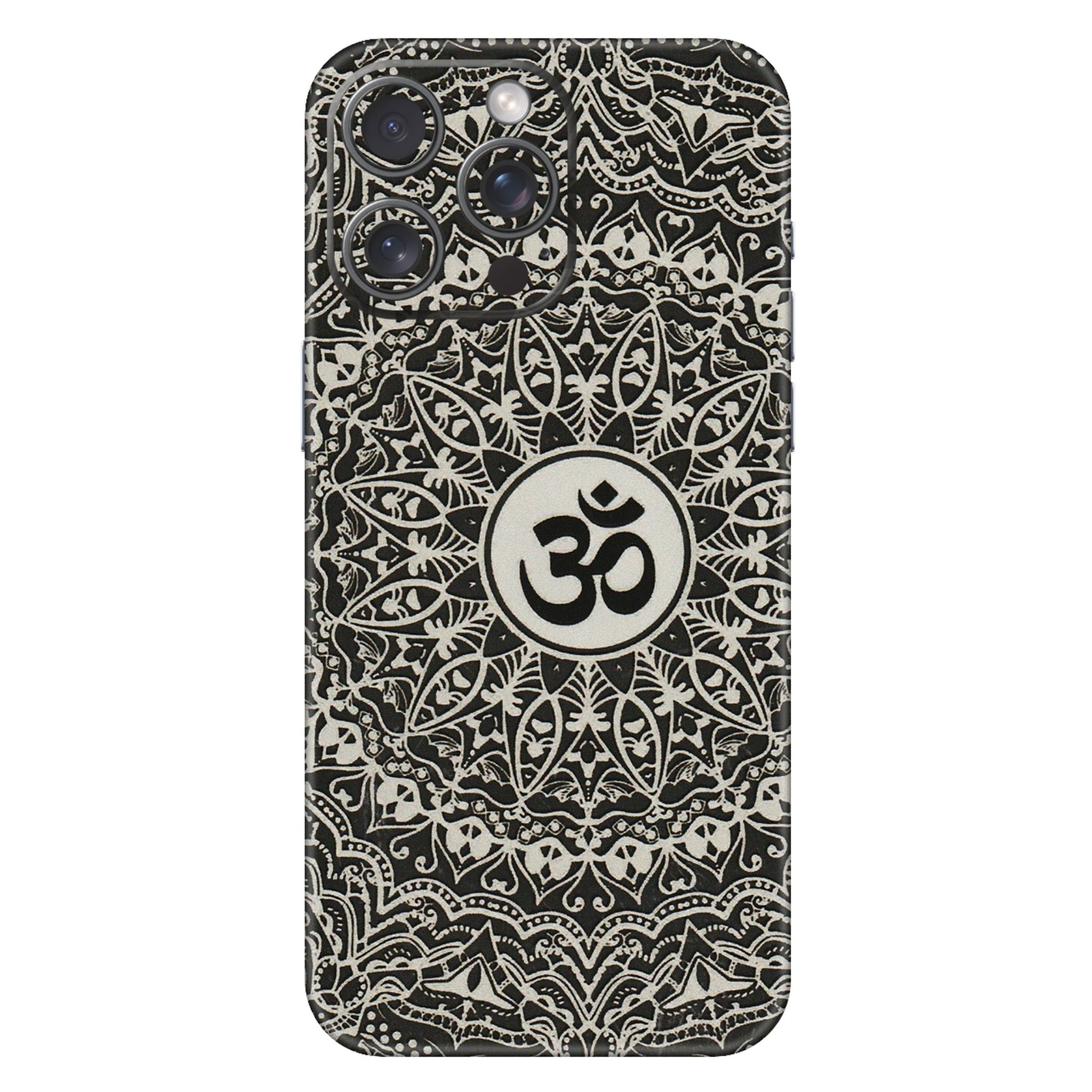Apple iPhone Skins (All Models) - Aum Elegant Mandala - 3D Embossed Finish (L-62) iPhone 15 Pro Max