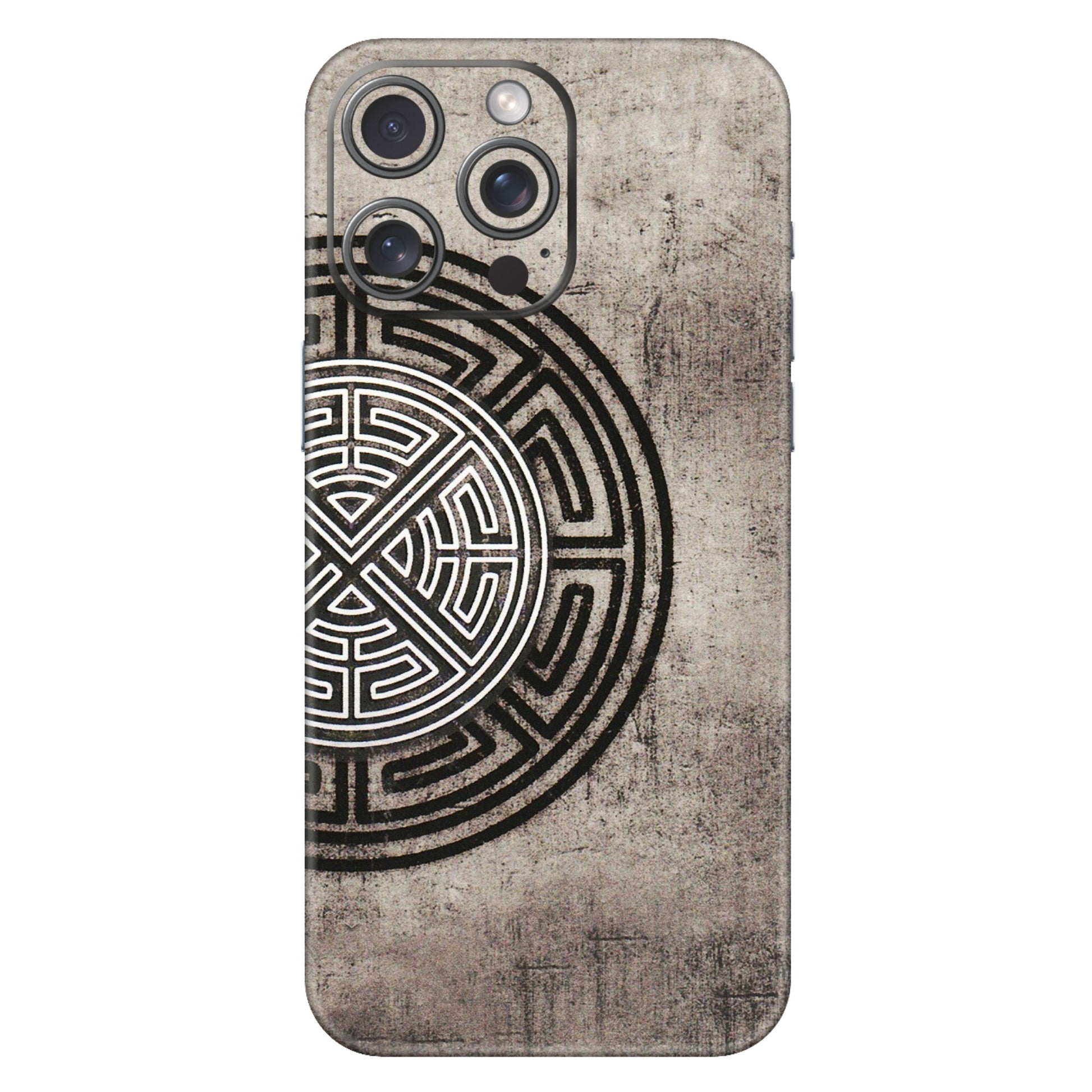 Apple iPhone Skins (All Models) - Mysterious Circular Design - 3D Embossed Finish (L-63) iPhone 15 Pro Max