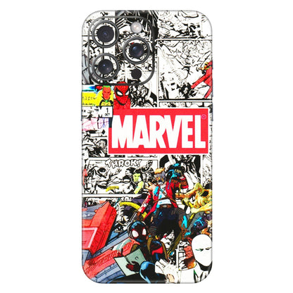 Apple iPhone Skins (All Models) - Marvel Colorful Comic - 3D Embossed Finish (L-64) iPhone 15 Pro Max