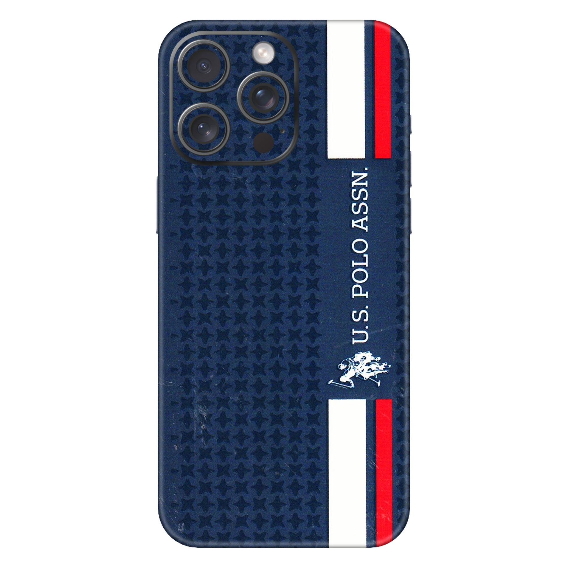 Apple iPhone Skins (All Models) - US POLO Designer Brand - 3D Embossed Finish (L-65) iPhone 15 Pro Max