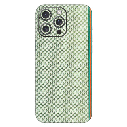 Apple iPhone Skins (All Models) - Gucci Fabric Pattern - 3D Embossed Finish (L-73) iPhone 15 Pro Max