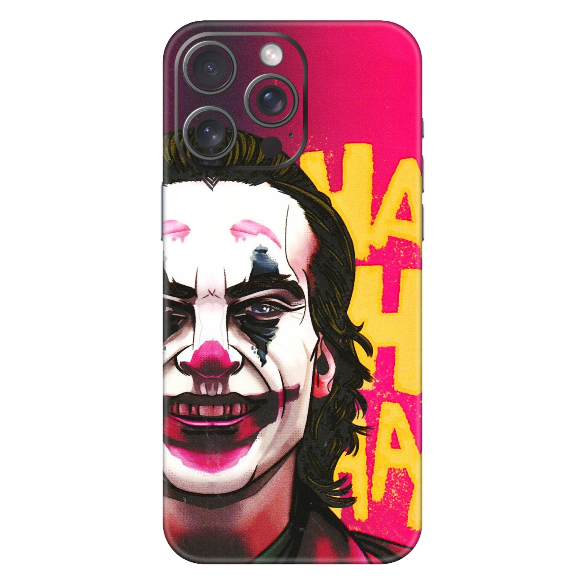 Apple iPhone Skins (All Models) - Joker Evil Laugh - 3D Embossed Finish (L-97) iPhone 15 Pro Max