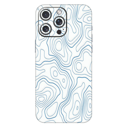 Apple iPhone Skins (All Models) - Blue And White Swirls - Matte Finish (M-139) iPhone 15 Pro Max
