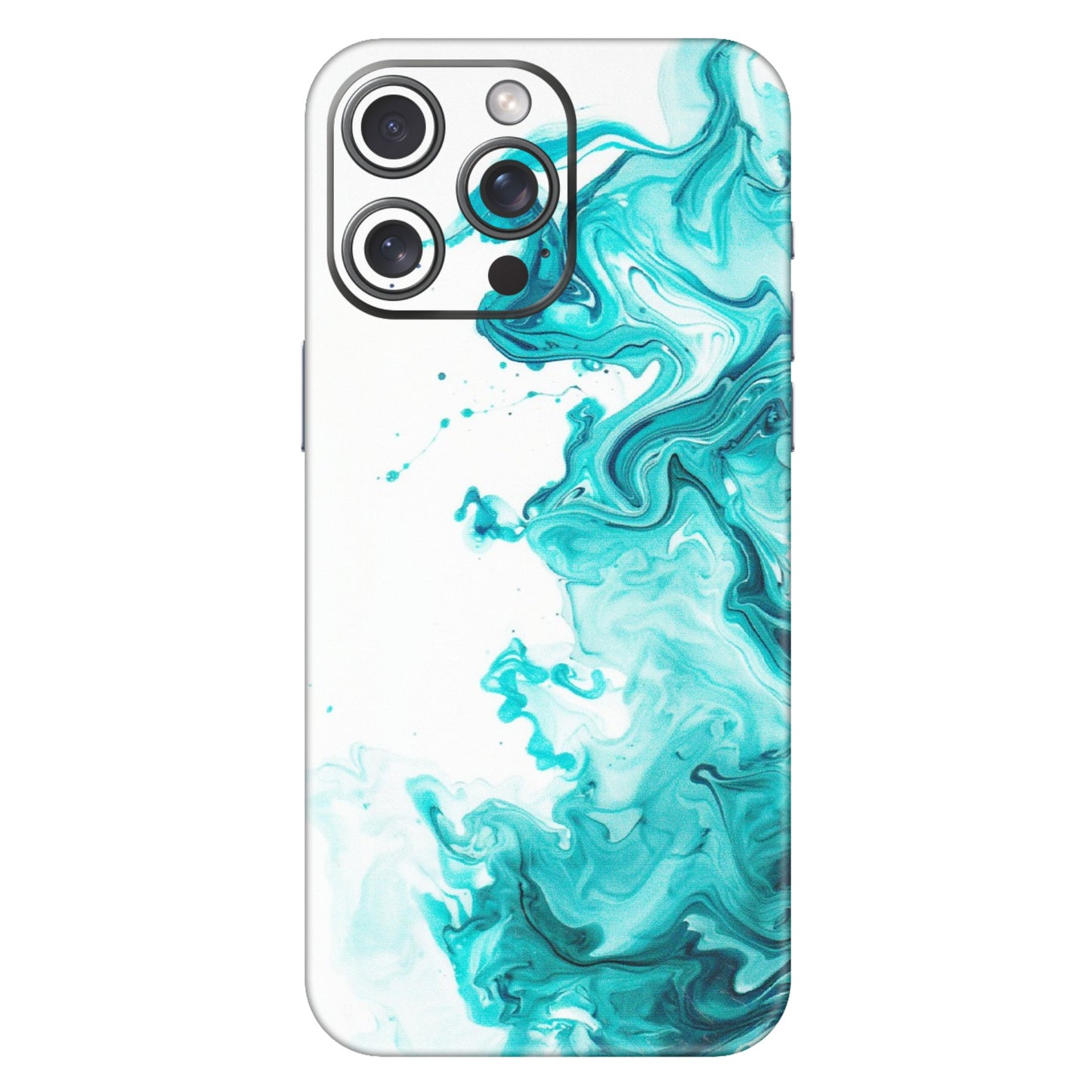 Apple iPhone Skins (All Models) - Sky Blue Abstract Colour - Matte Finish (M-146) iPhone 15 Pro Max
