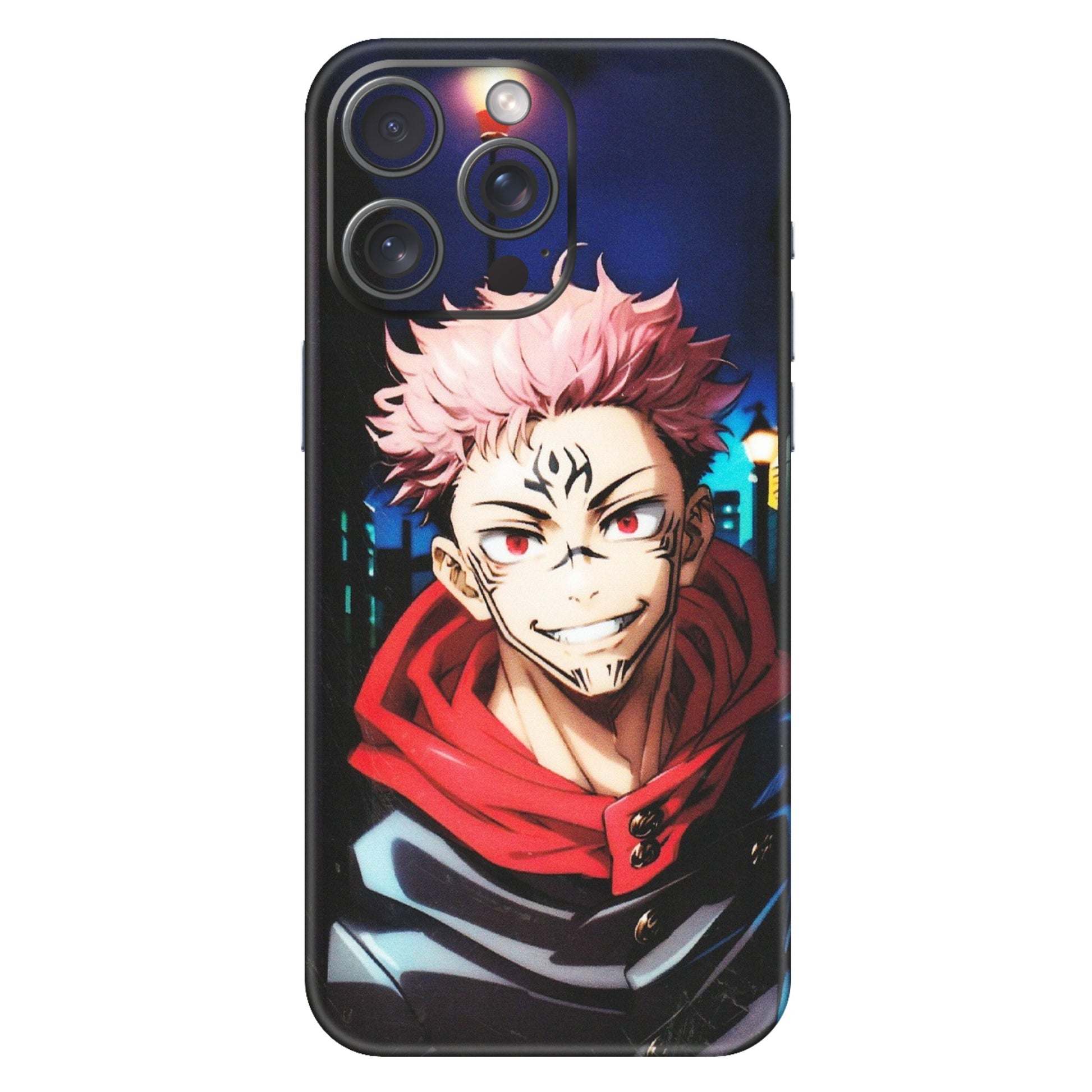 Apple iPhone Skins (All Models) - Yuji Itadori Funny Face Anime - Matte Finish (M-152) iPhone 15 Pro Max