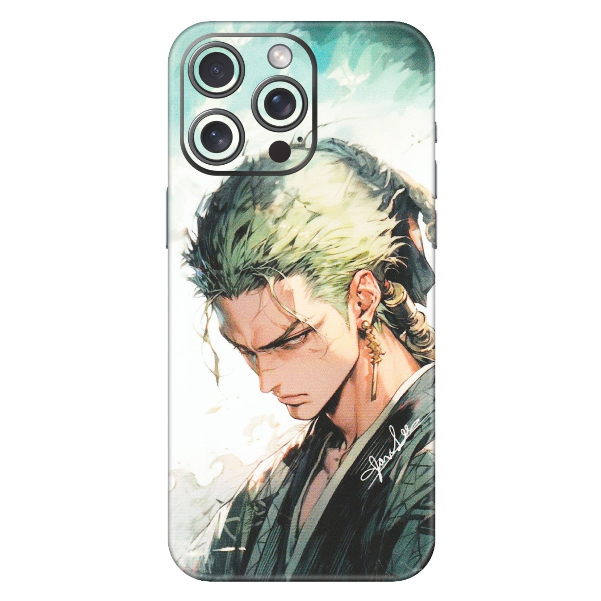 Apple iPhone Skins (All Models) - Pirate Hunter One Piece Anime - Matte Finish (M-157) iPhone 15 Pro Max