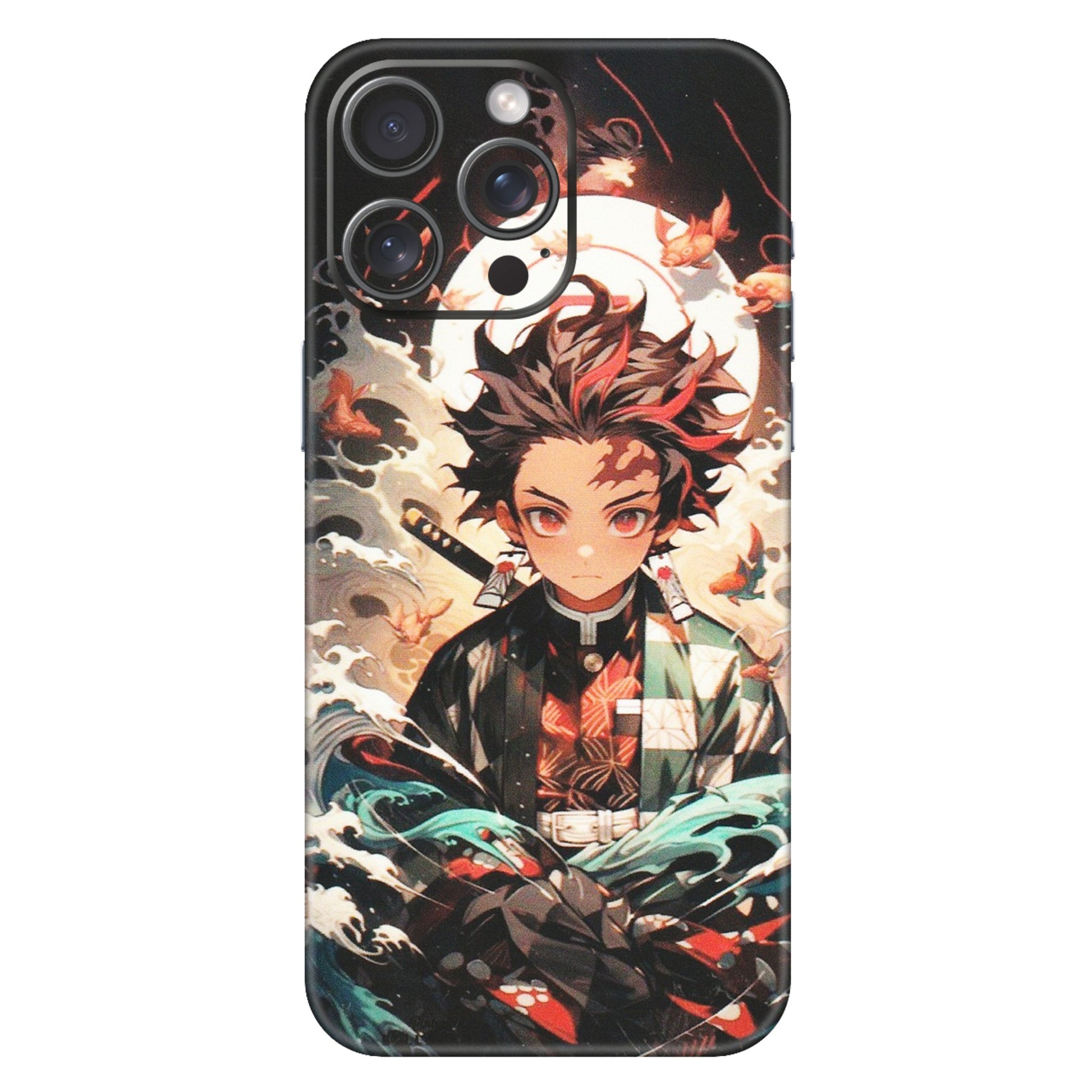 Apple iPhone Skins (All Models) - Tanjiro Demon Slayer Anime - Matte Finish (M-158) iPhone 15 Pro Max