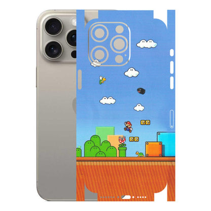 Apple iPhone Skins (All Models) - Mario Game Scene - Matte Finish (M-24) iPhone 15 Pro Max