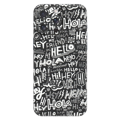 Apple iPhone Skins (All Models) - Hi Hello Doodles - Matte Finish (M-25) iPhone 15 Pro Max